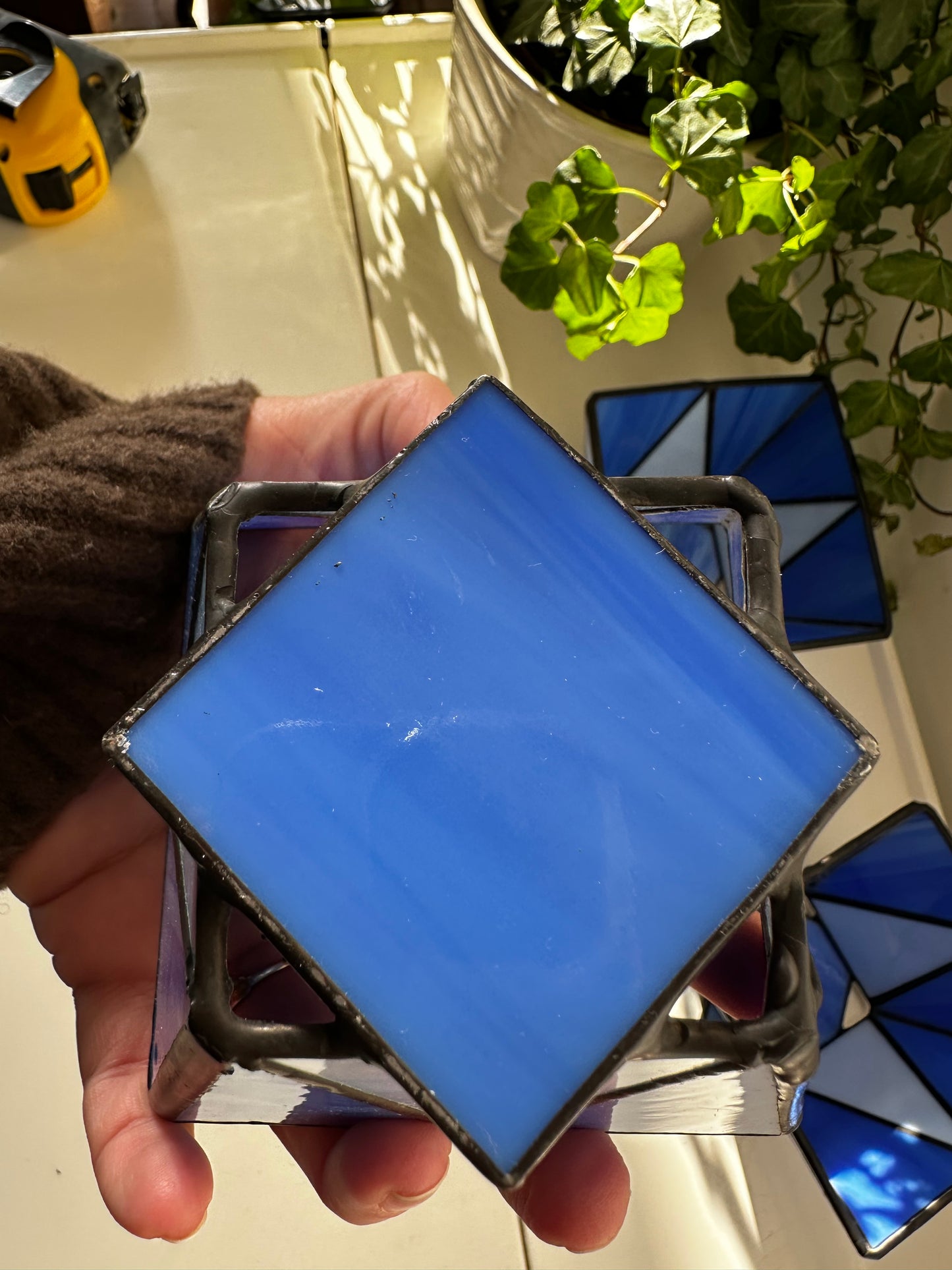 Glas in lood waxinelichthouders prijs is per stuk