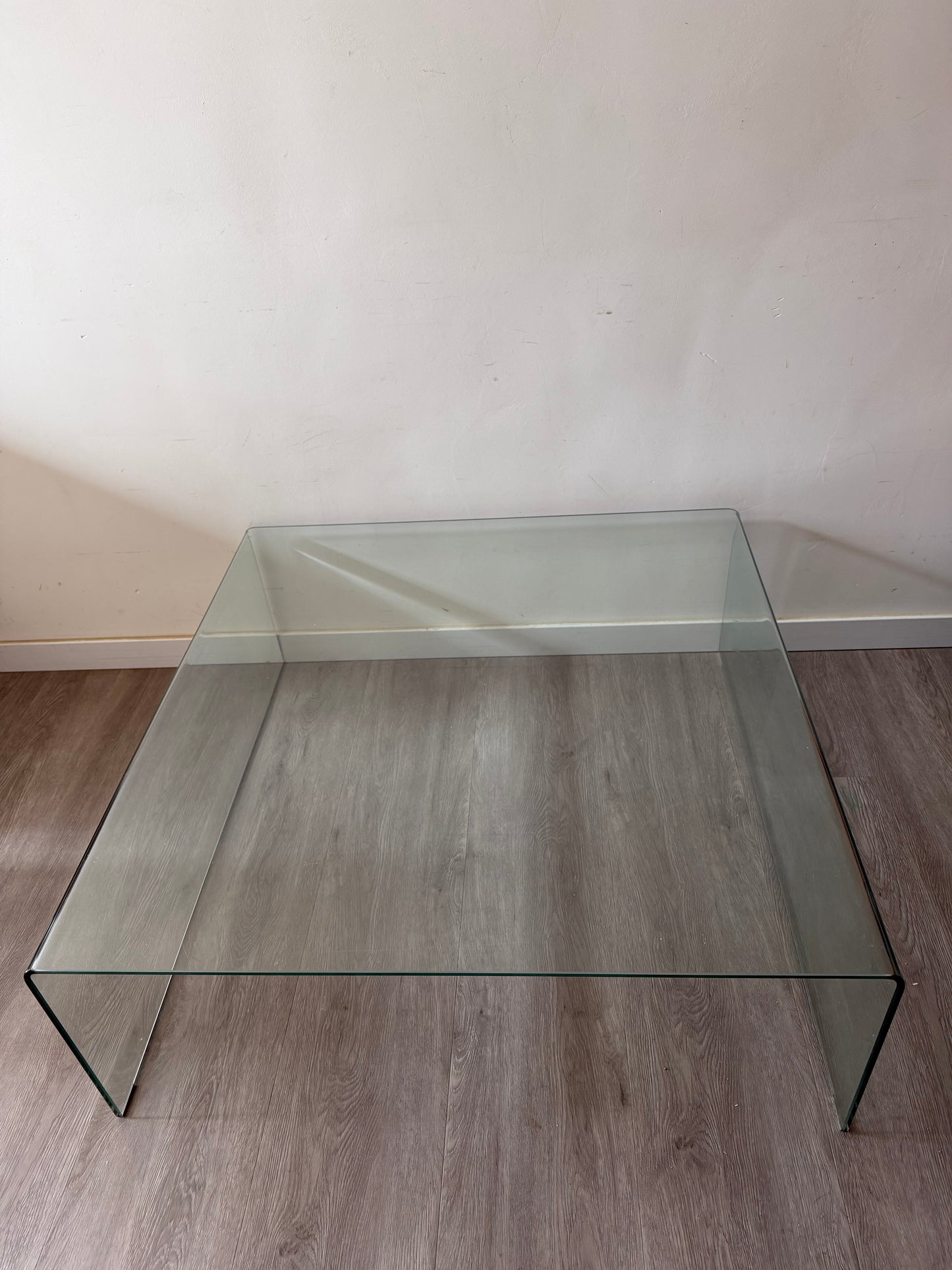 Waterfall glazen Mid Century salontafel