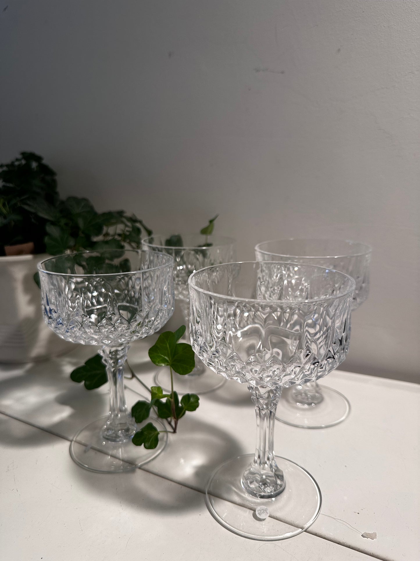 Set kristallen coupe champagne glazen