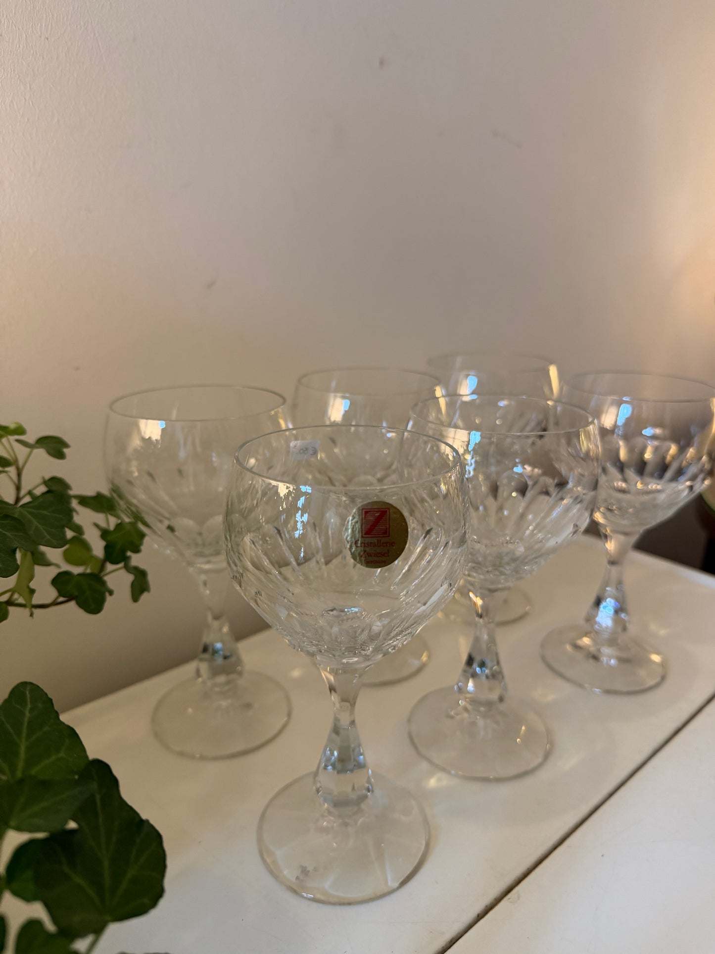 Set van 6 kristallen Zwiesel wijnglazen