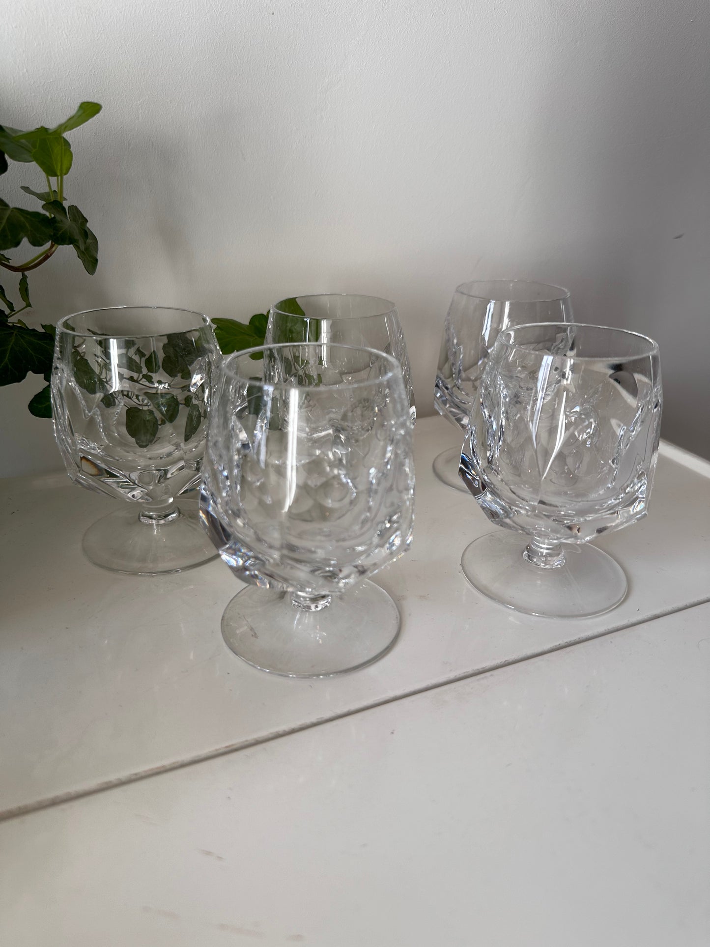 Set van 5 cogacglazen Kristal