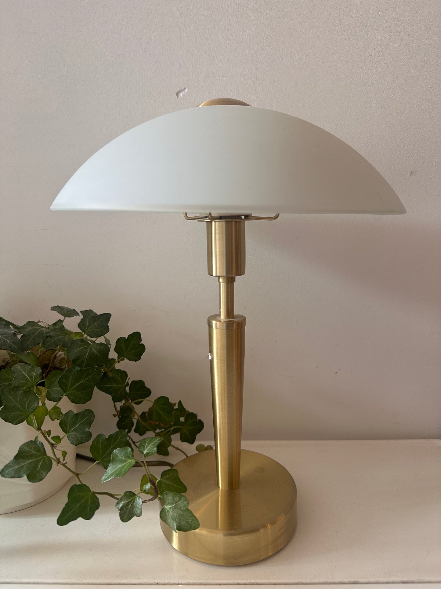 Messing lamp met mushroom kap