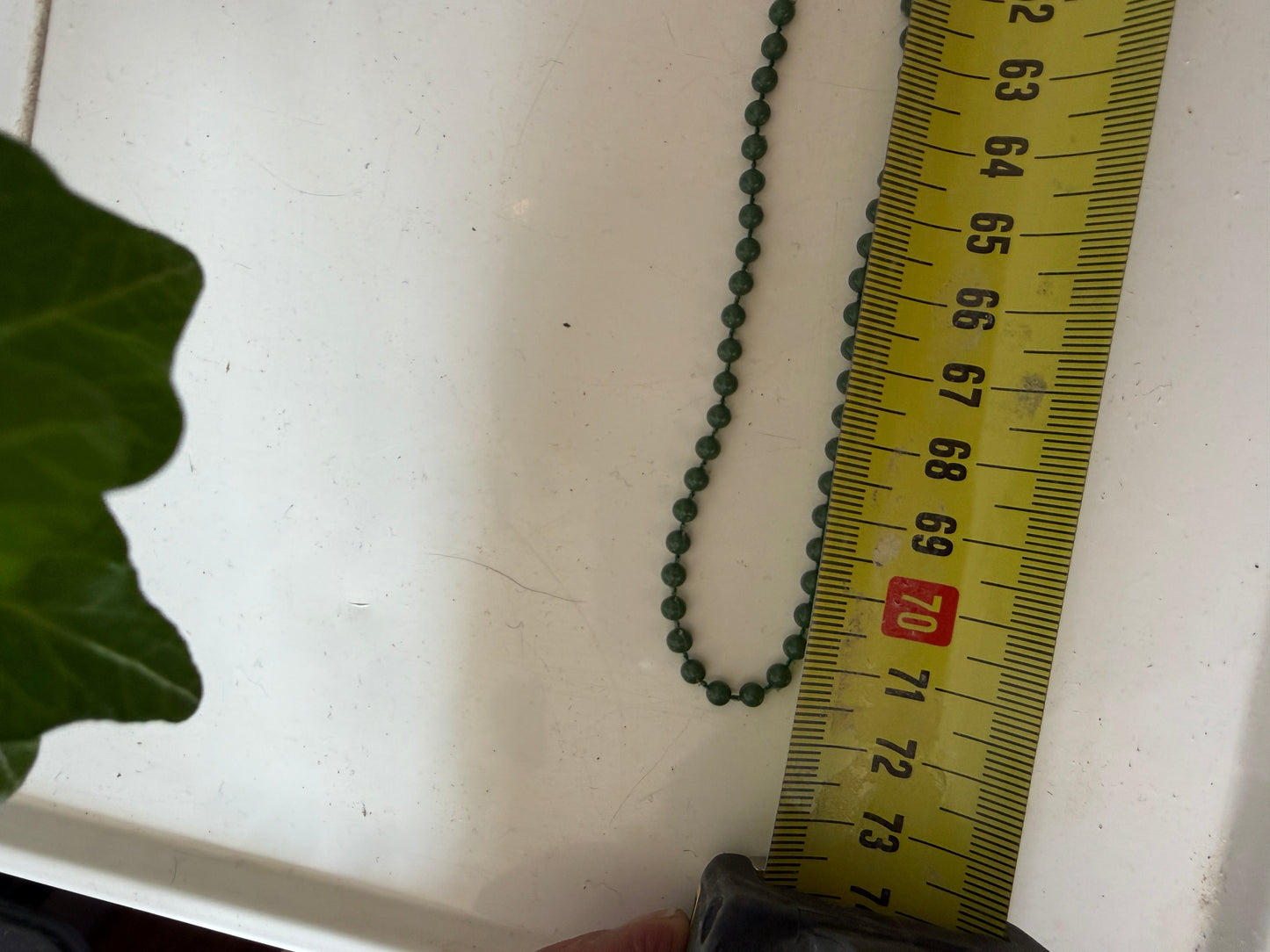 Groene lange kralenketting