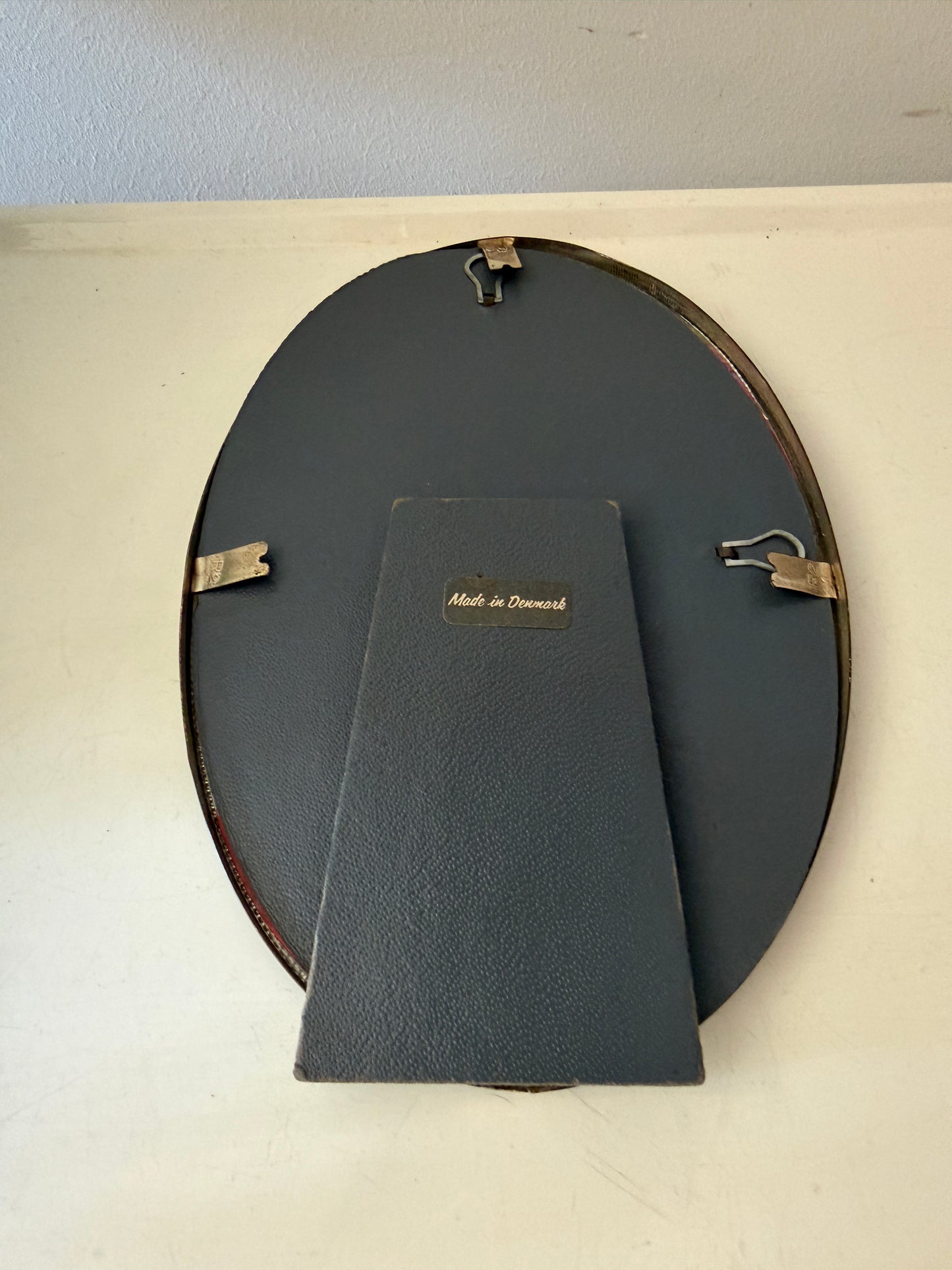 Zilverkleurig ovaal fotolijstje jaren 60