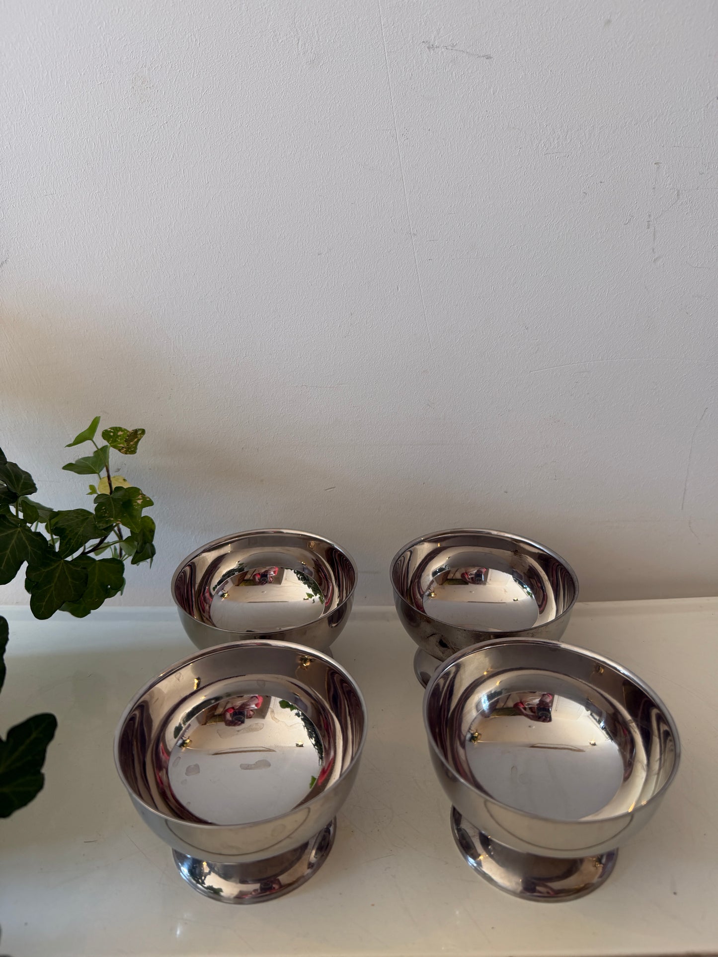 Set van 4 Chrome coupe glazen