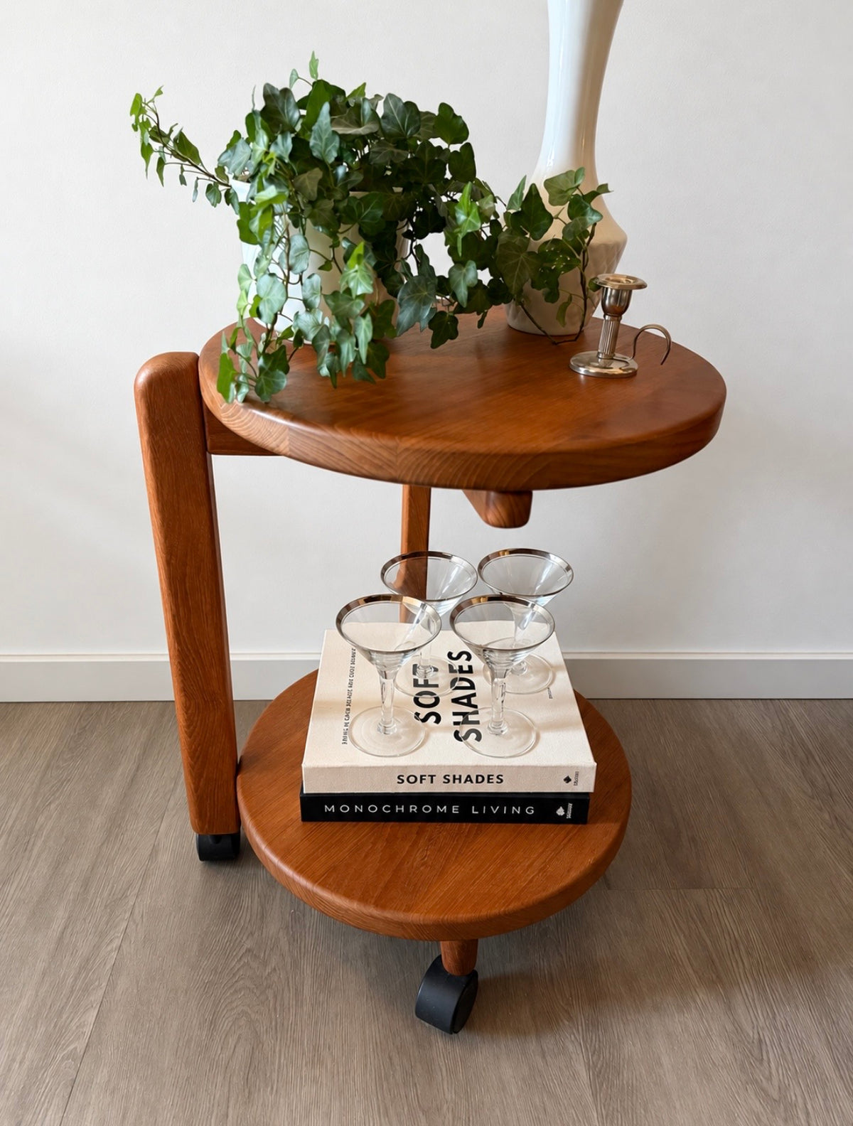 Mid Century Deens Design teakhouten trolley