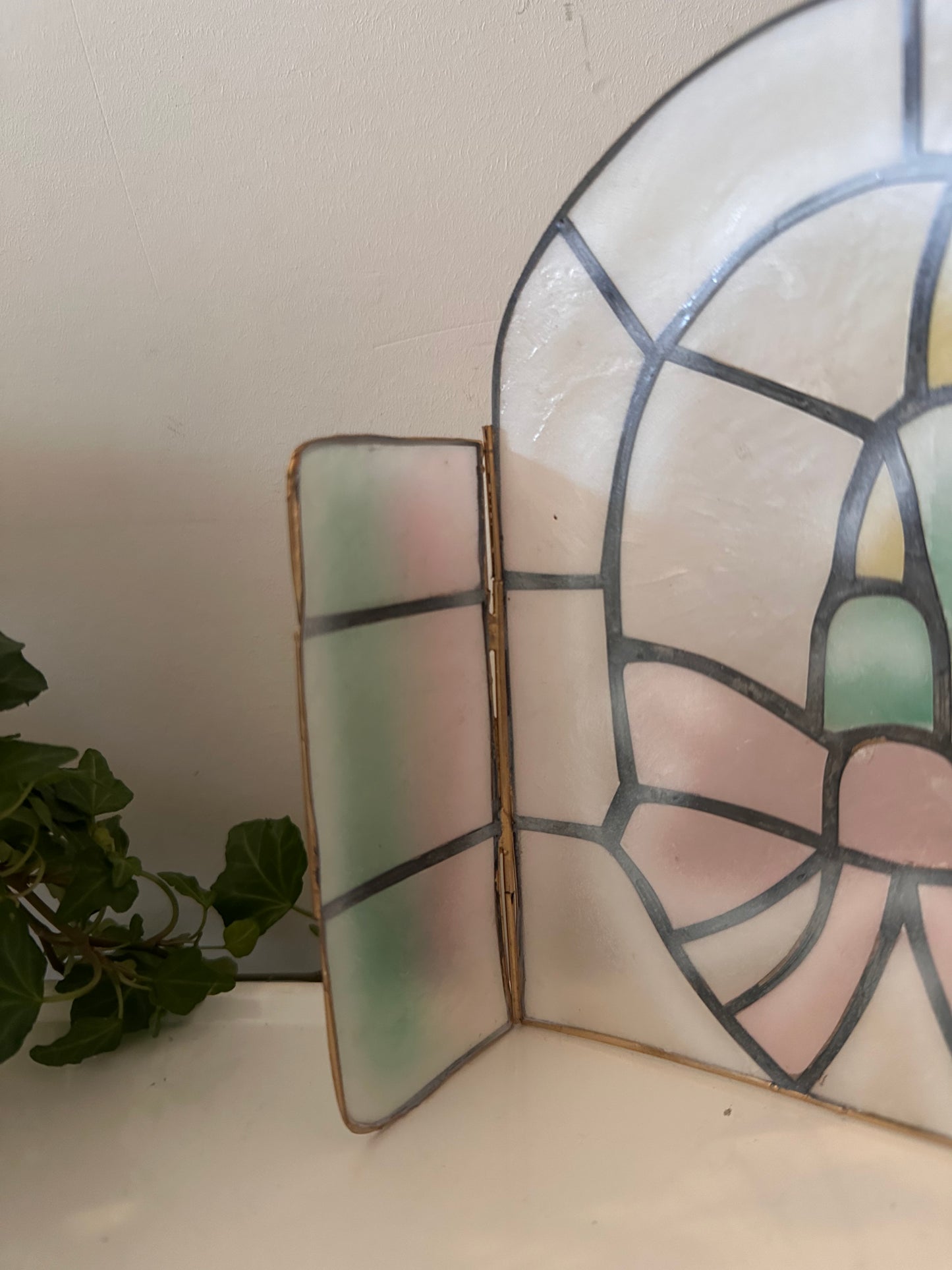 Windlicht glas in lood
