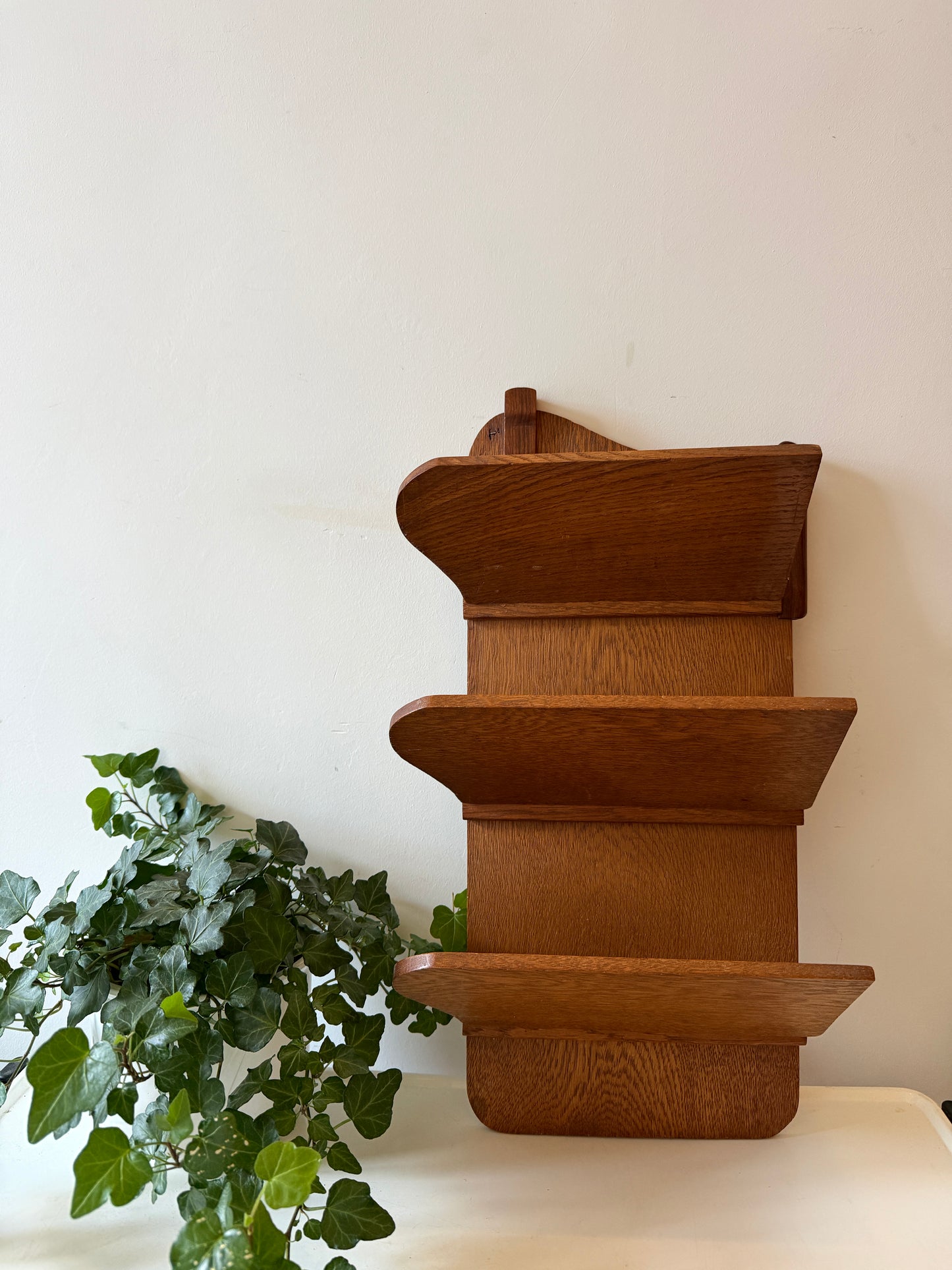 Houten brievenhouder jaren 60/70