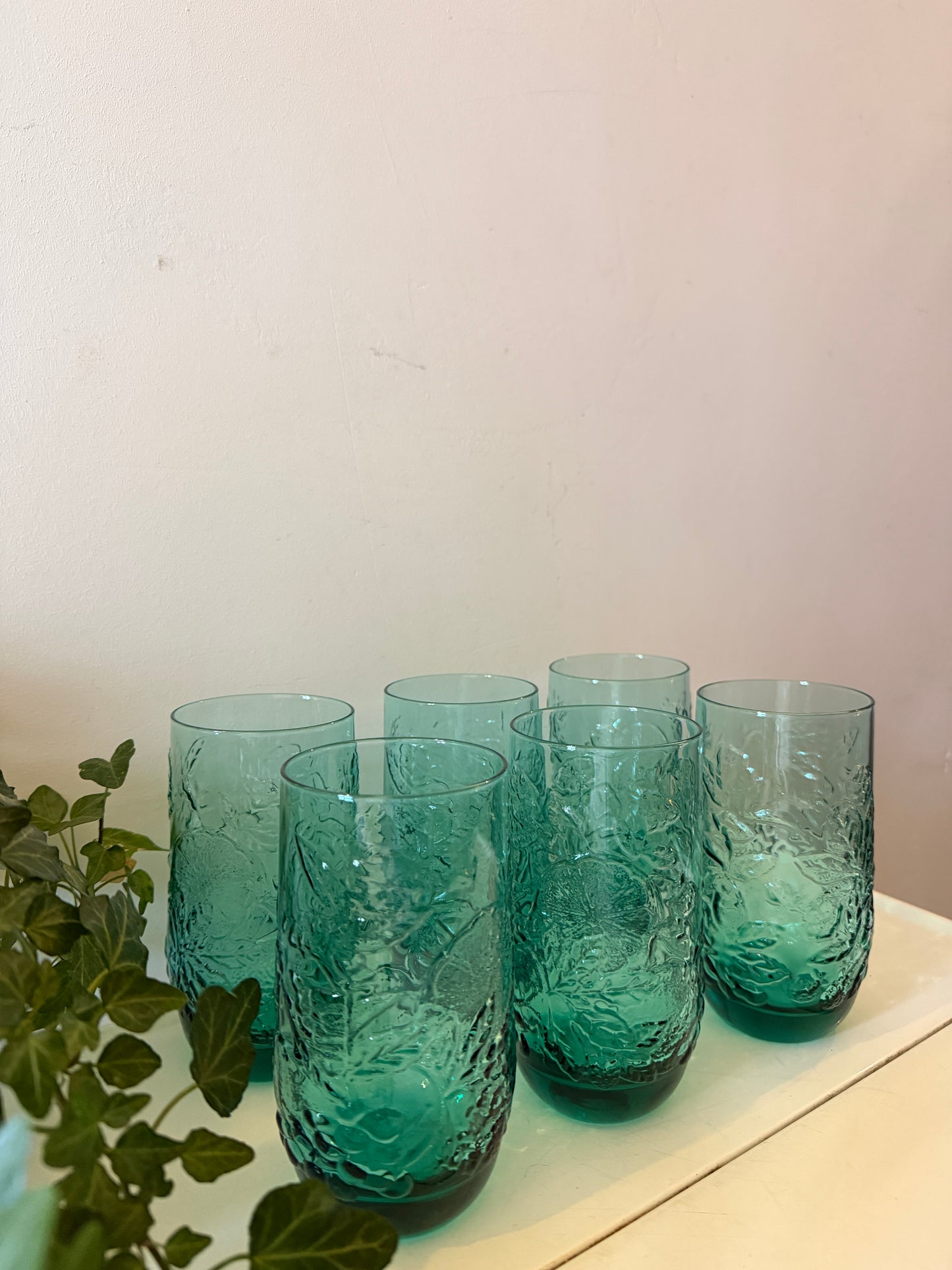 Set van 6 vintage Italiaanse longdrinkglazen