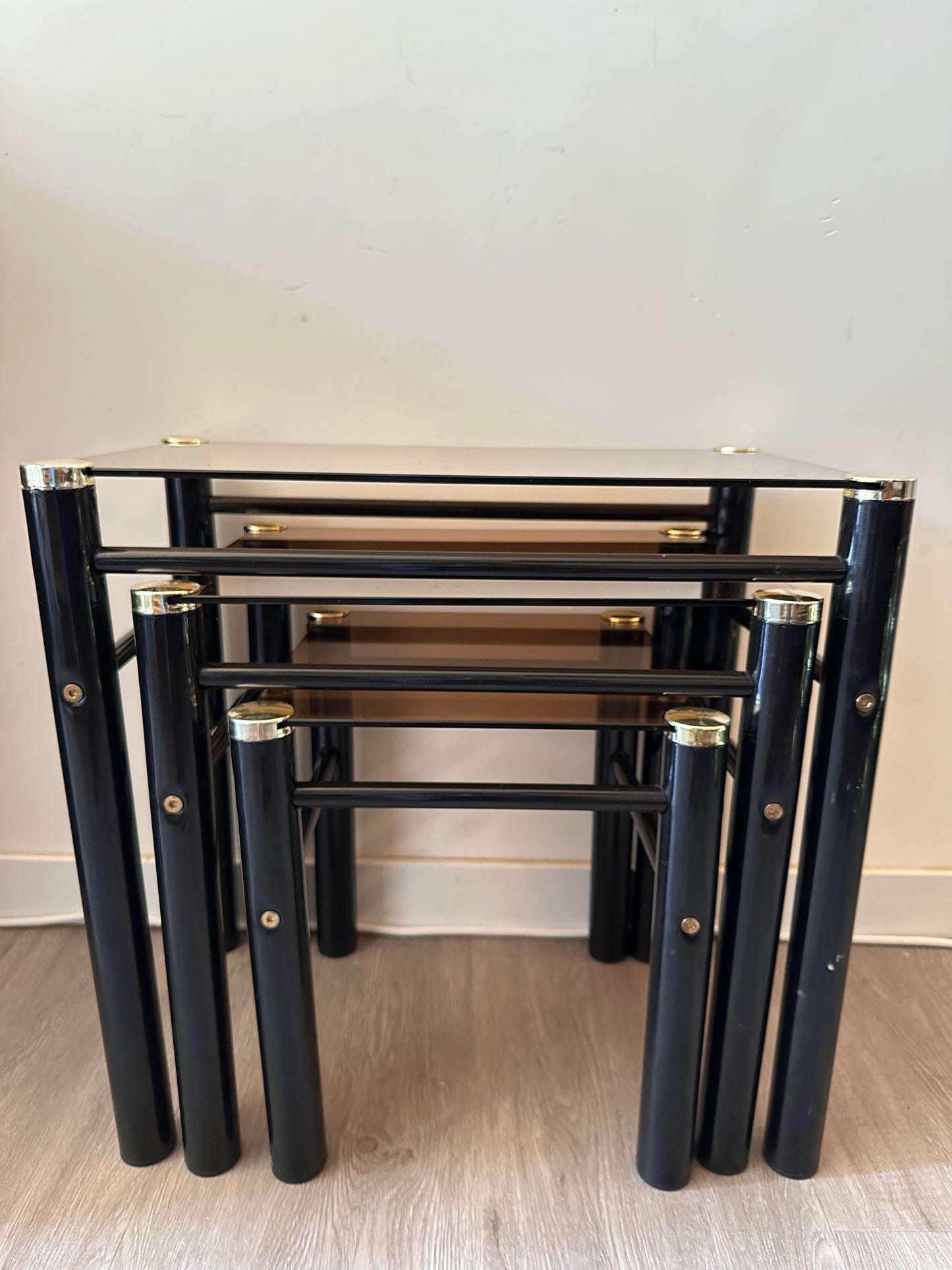 Set van 3 nesting tables space age Hollywood Regency
