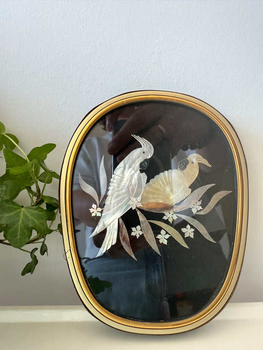 Vintage lijstje met parelmoer inleg