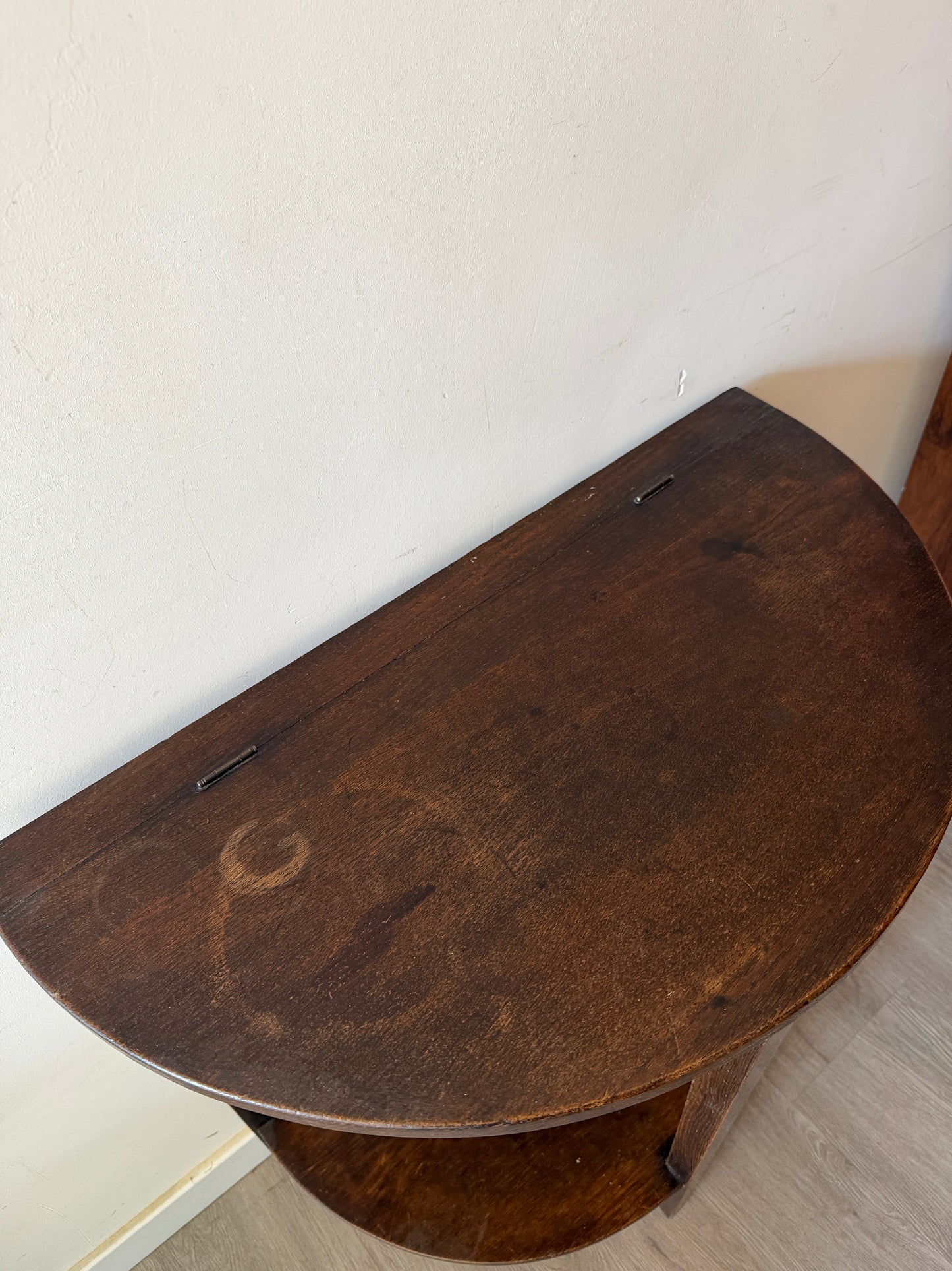 Half rond bijzettafeltje console vintage