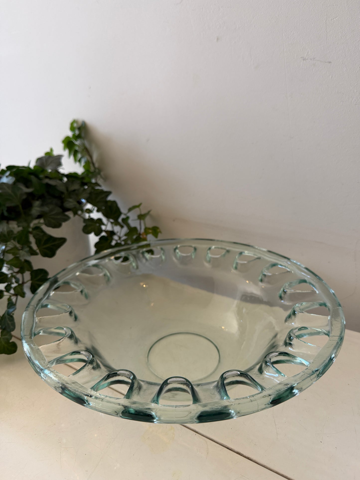 Mid Century schaal Georgia Green Glas