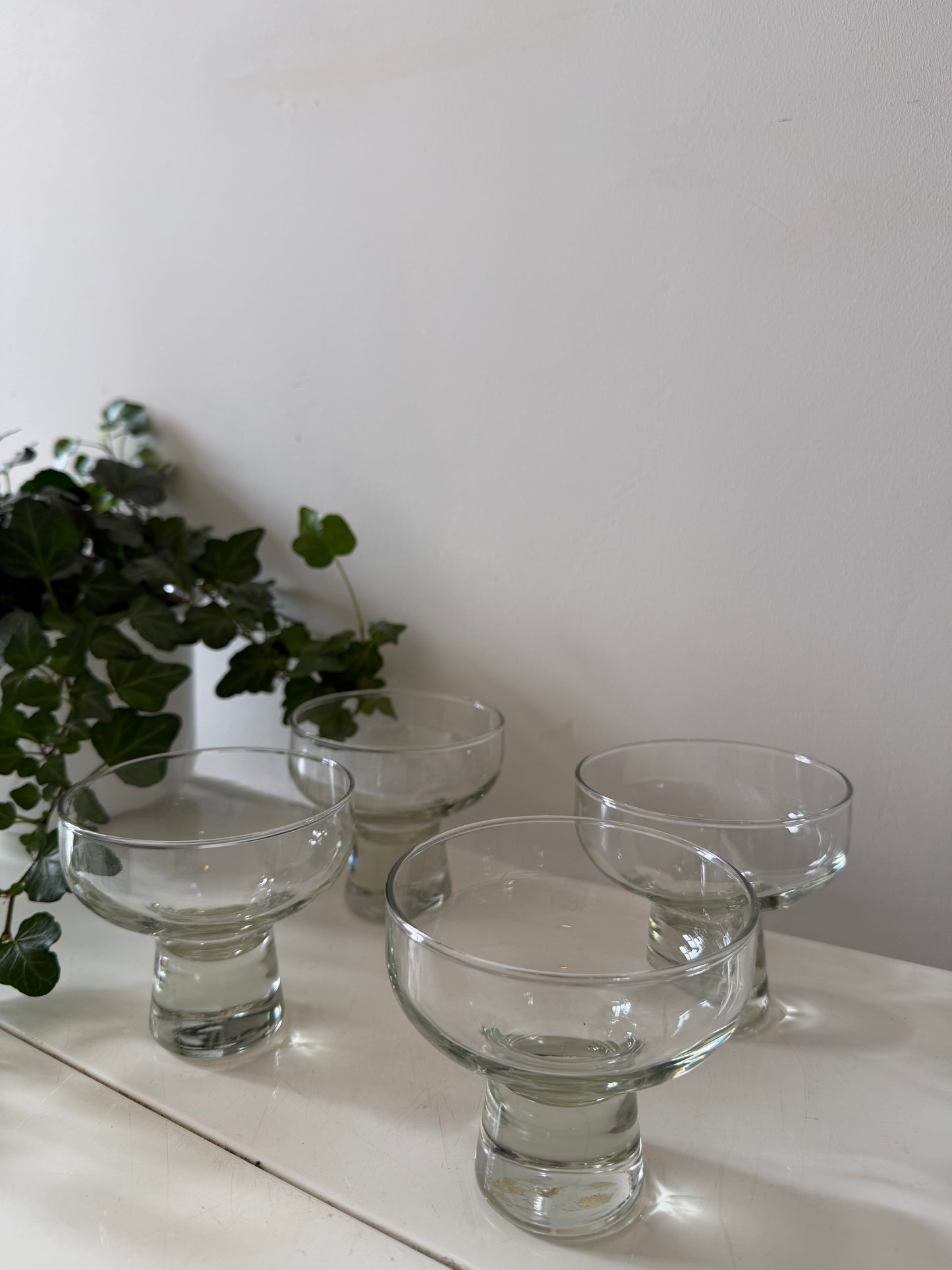 Set van 4 coupe glazen Scandinavisch design