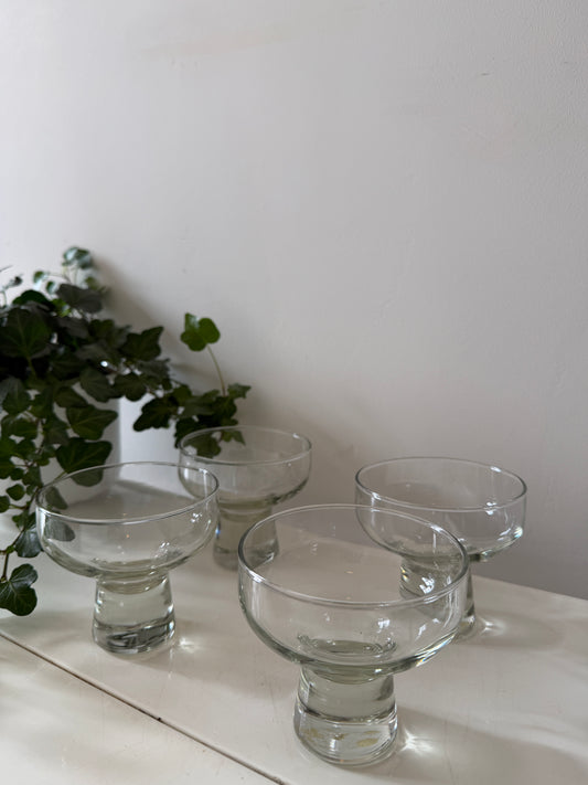 Set van 4 coupe glazen Scandinavisch design