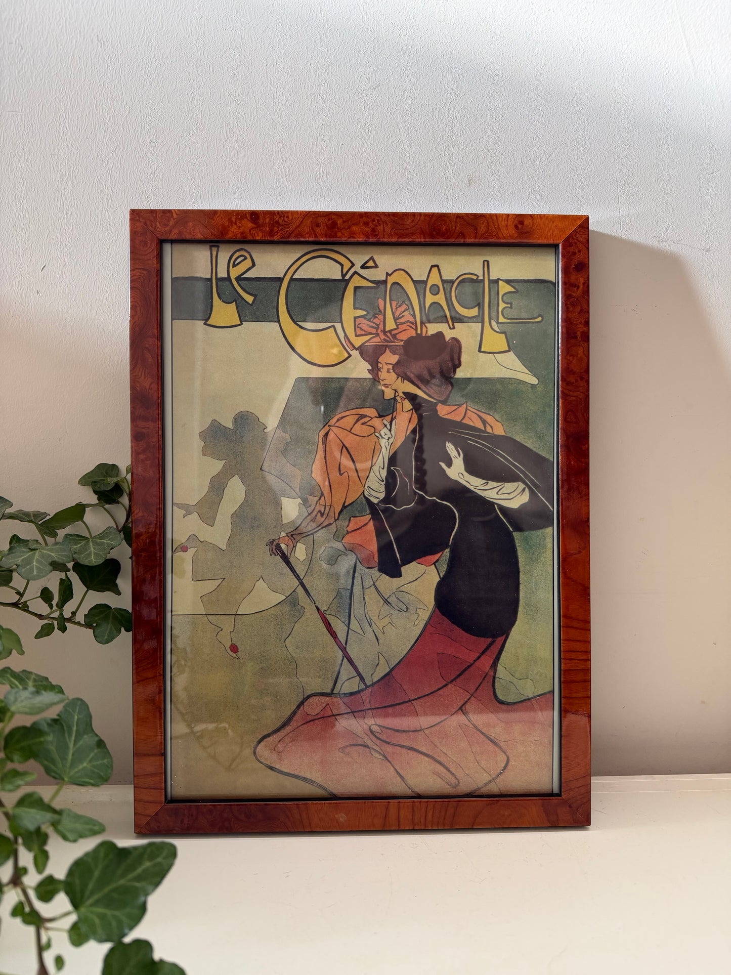 Ingelijste art nouveau prent