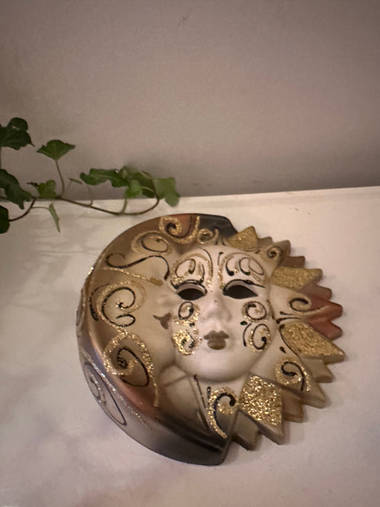 Venetiaans wandmasker zon en maan