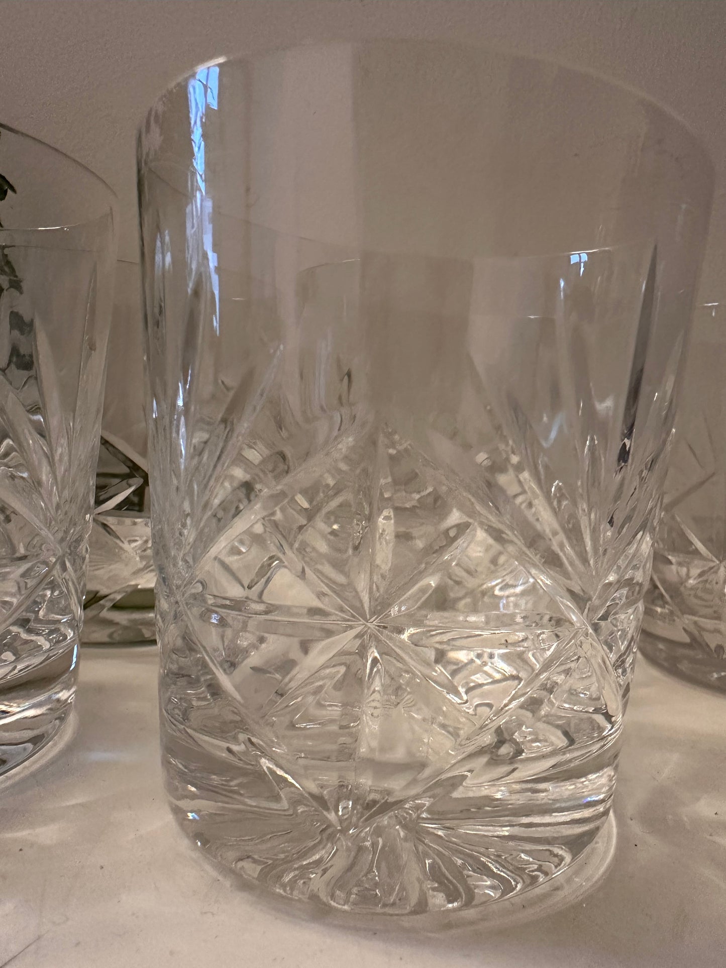 Set van 6 kristallen whiskey glazen