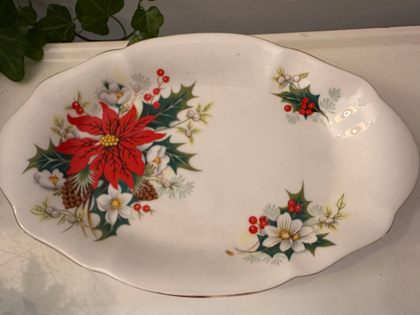 Royal Albert melk en suiker setje kerstthema