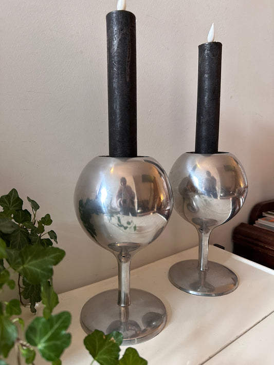 Set aluminium kandelaars