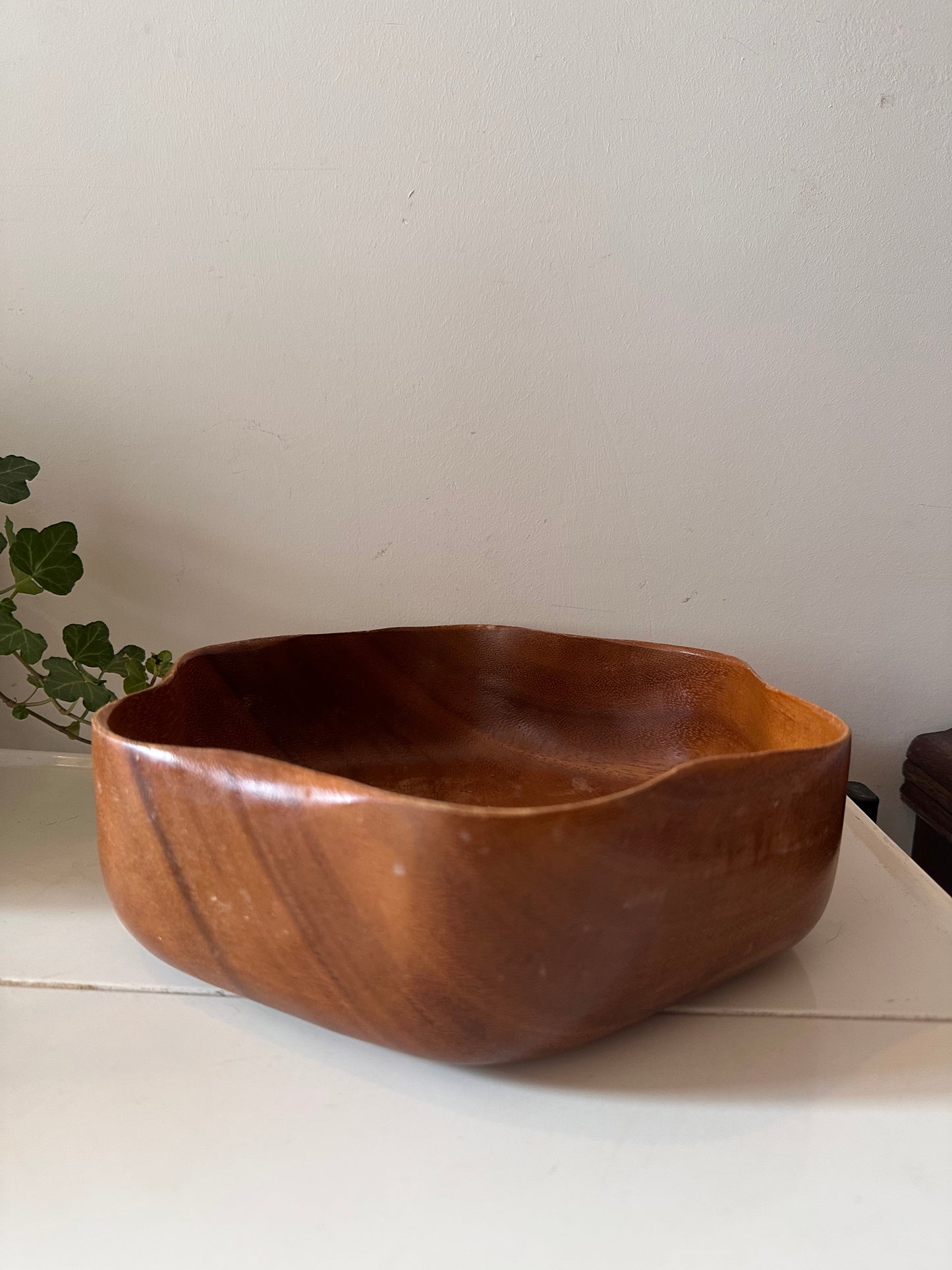 Teak houten schaal jaren 70