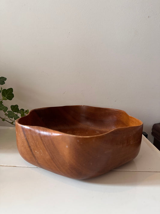 Teak houten schaal jaren 70