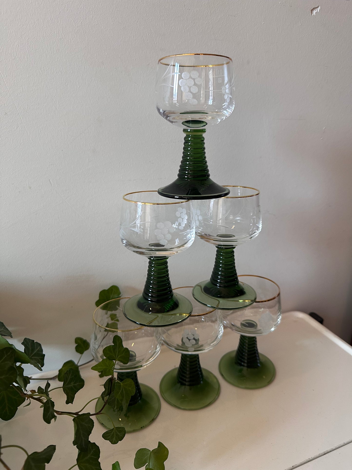 Set van 6 Roemer Moezel glazen