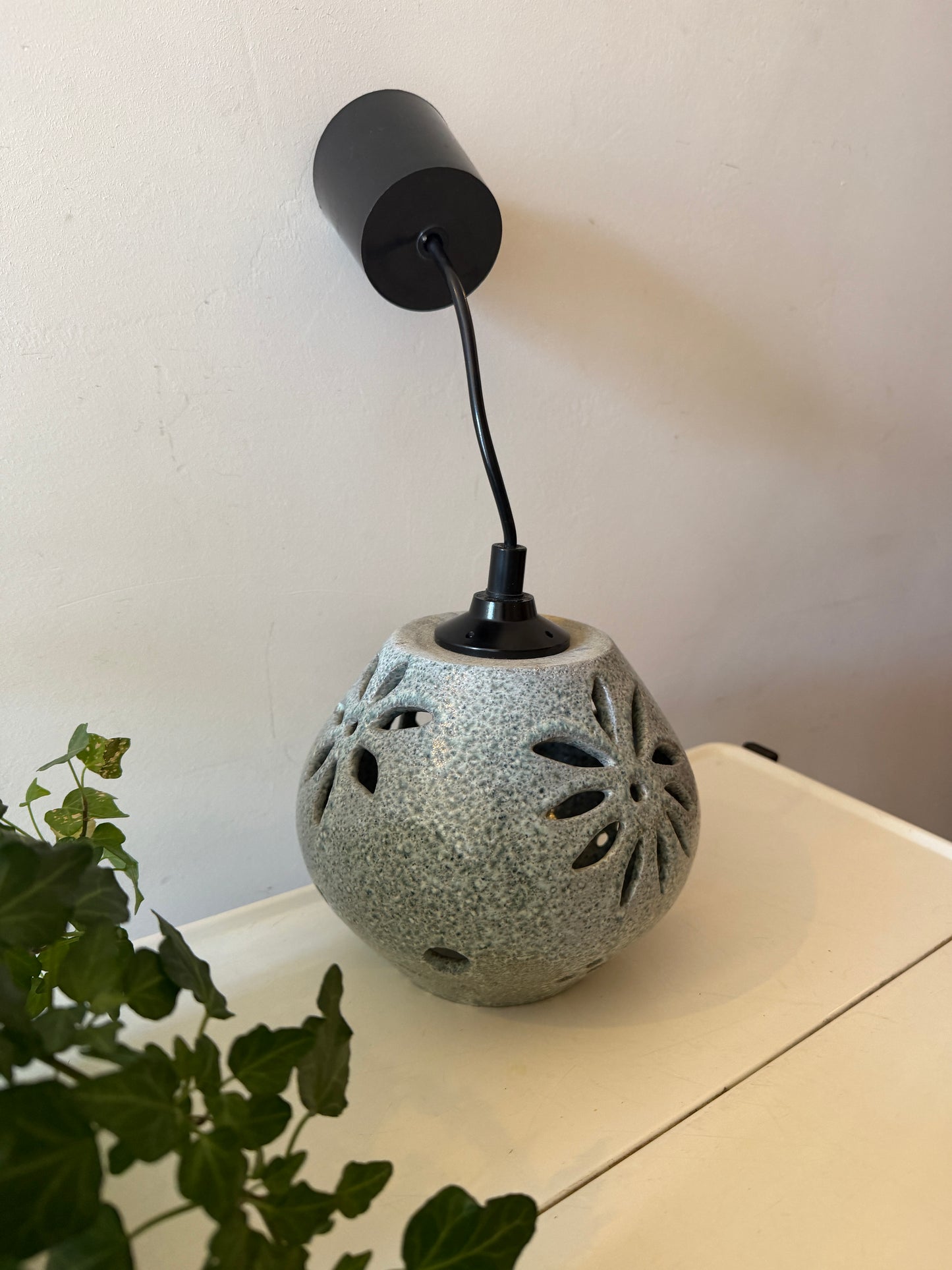 Keramieken jaren 70 hanglamp