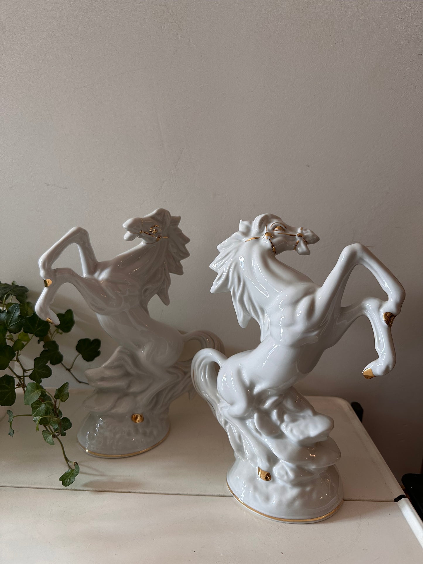 Porseleinen paarden Capodimonte stijl