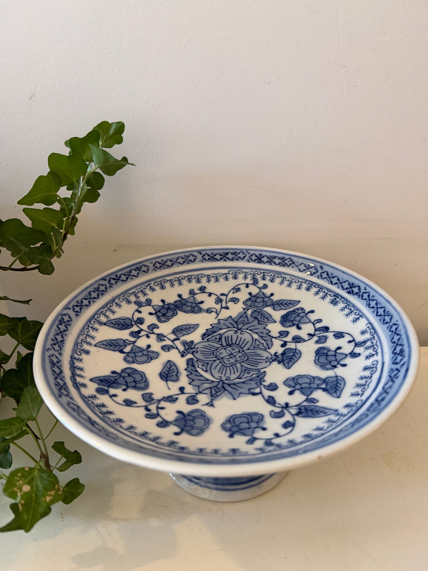 Blauw witte Serveerschaal