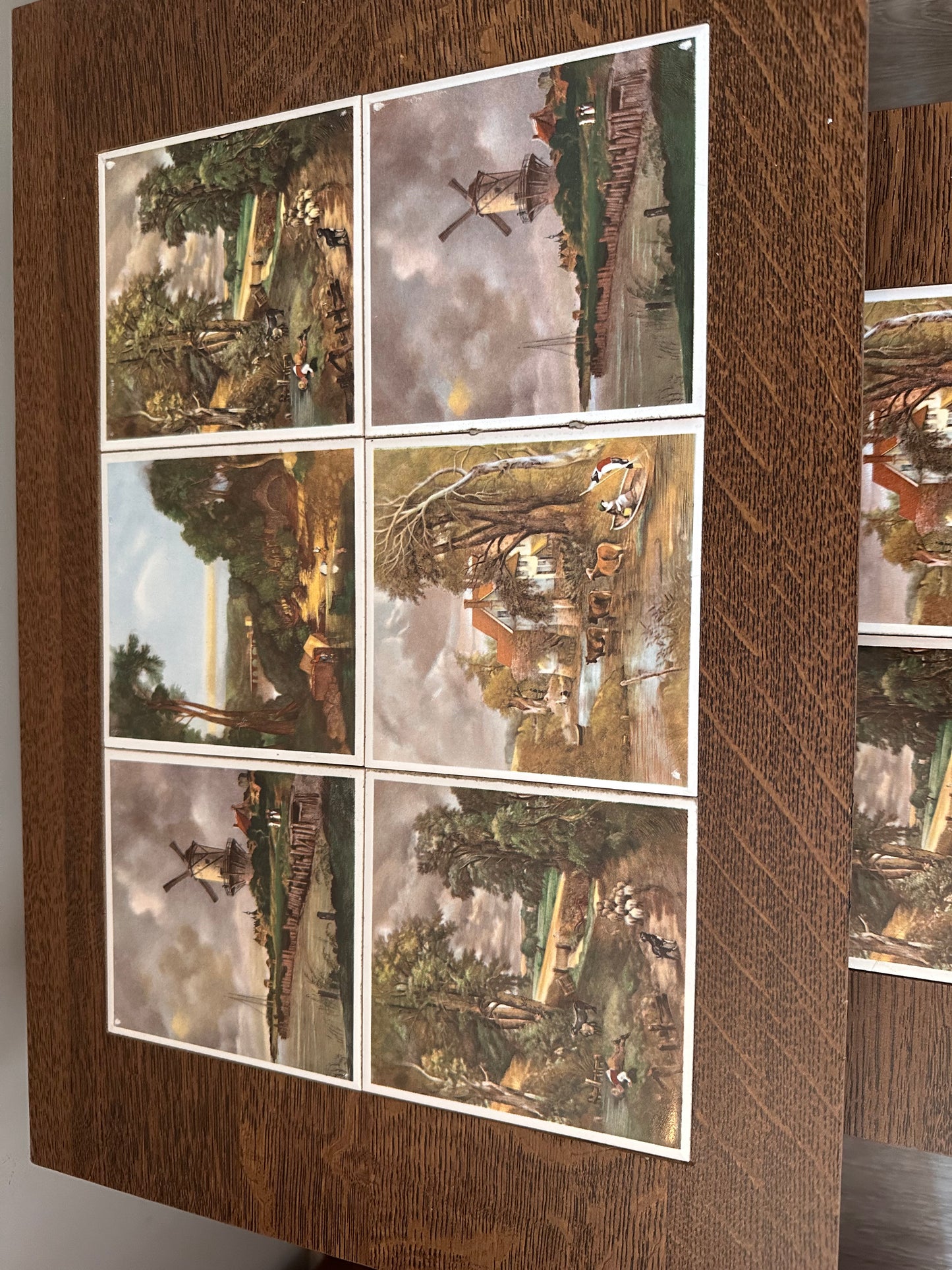 Set van 3 bijzettafeltjes met tegeltjes