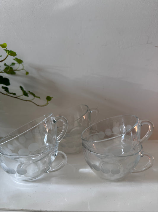 6 vintage Theeglazen bolletjes design