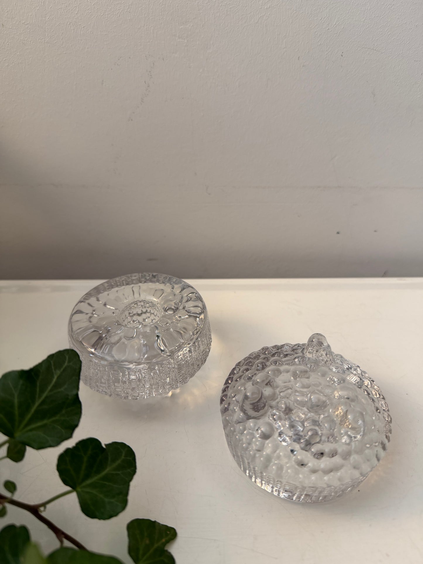 Set van 2 Iittala glazen kandelaars Tapio Wirkkala