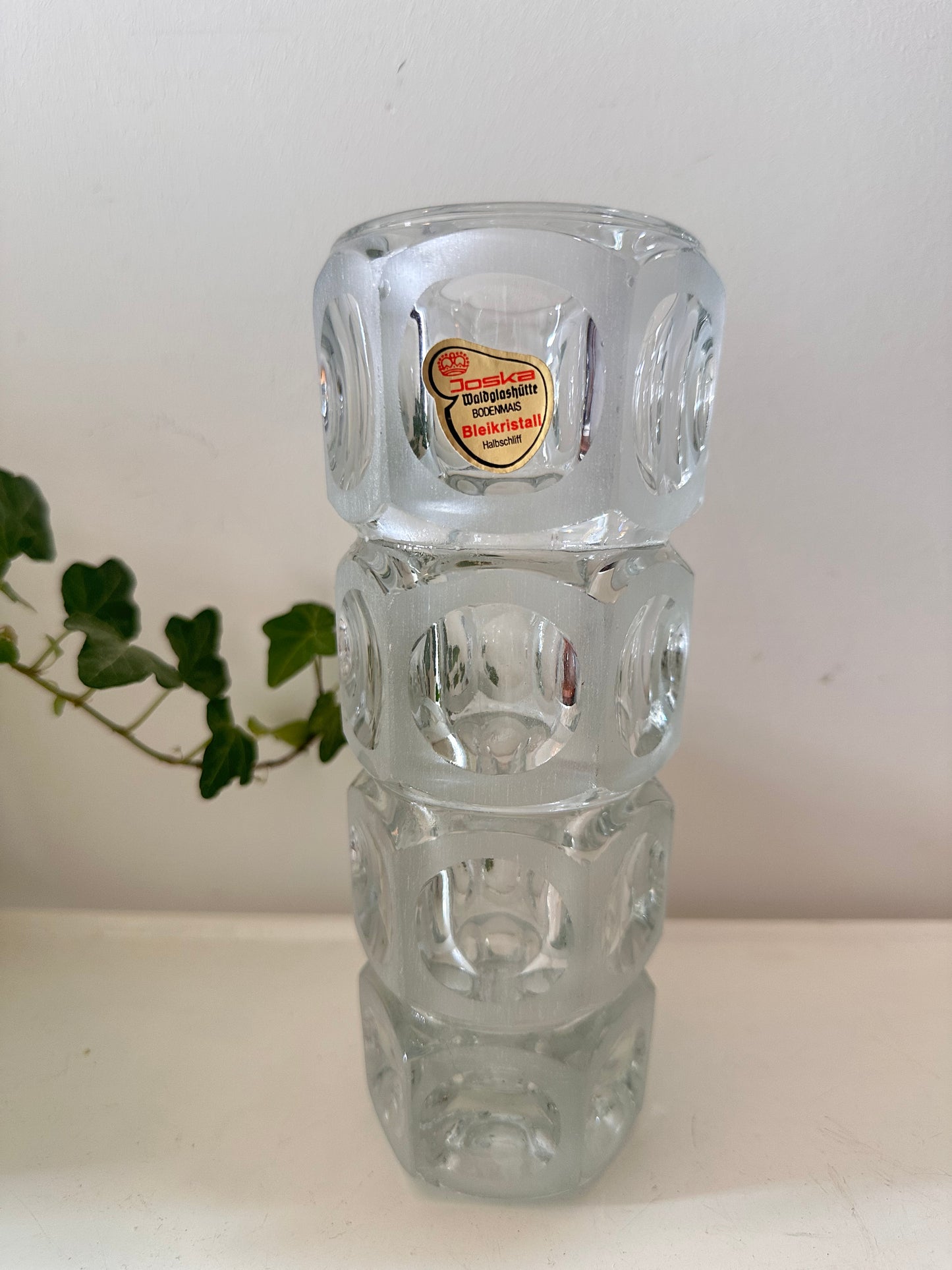 Kristallen pop art vaas gemerkt