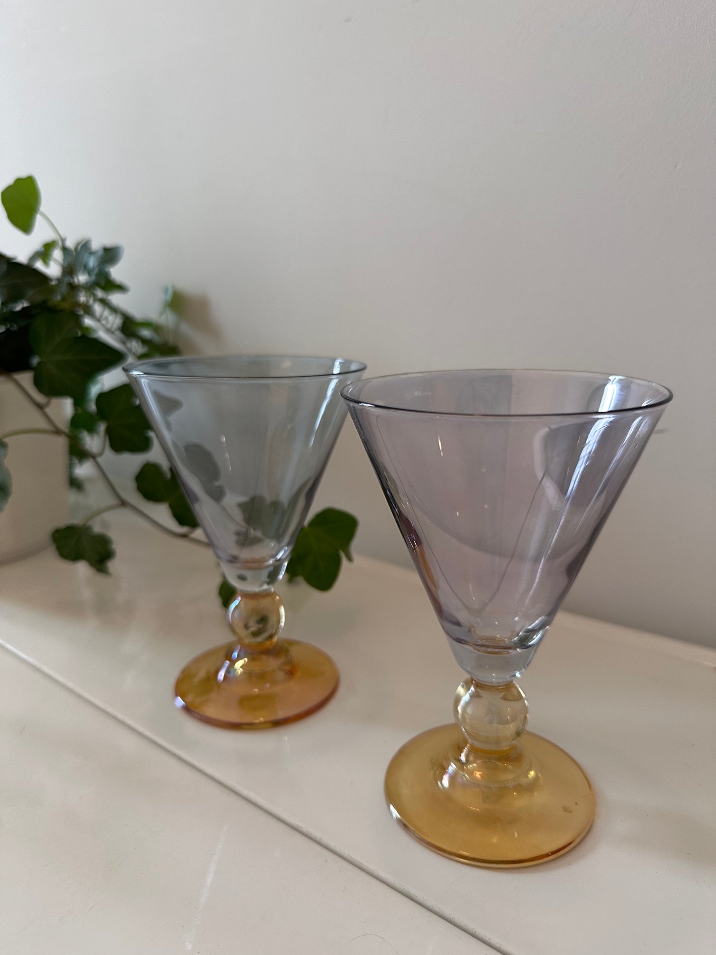 2 Cocktail glazen vintage