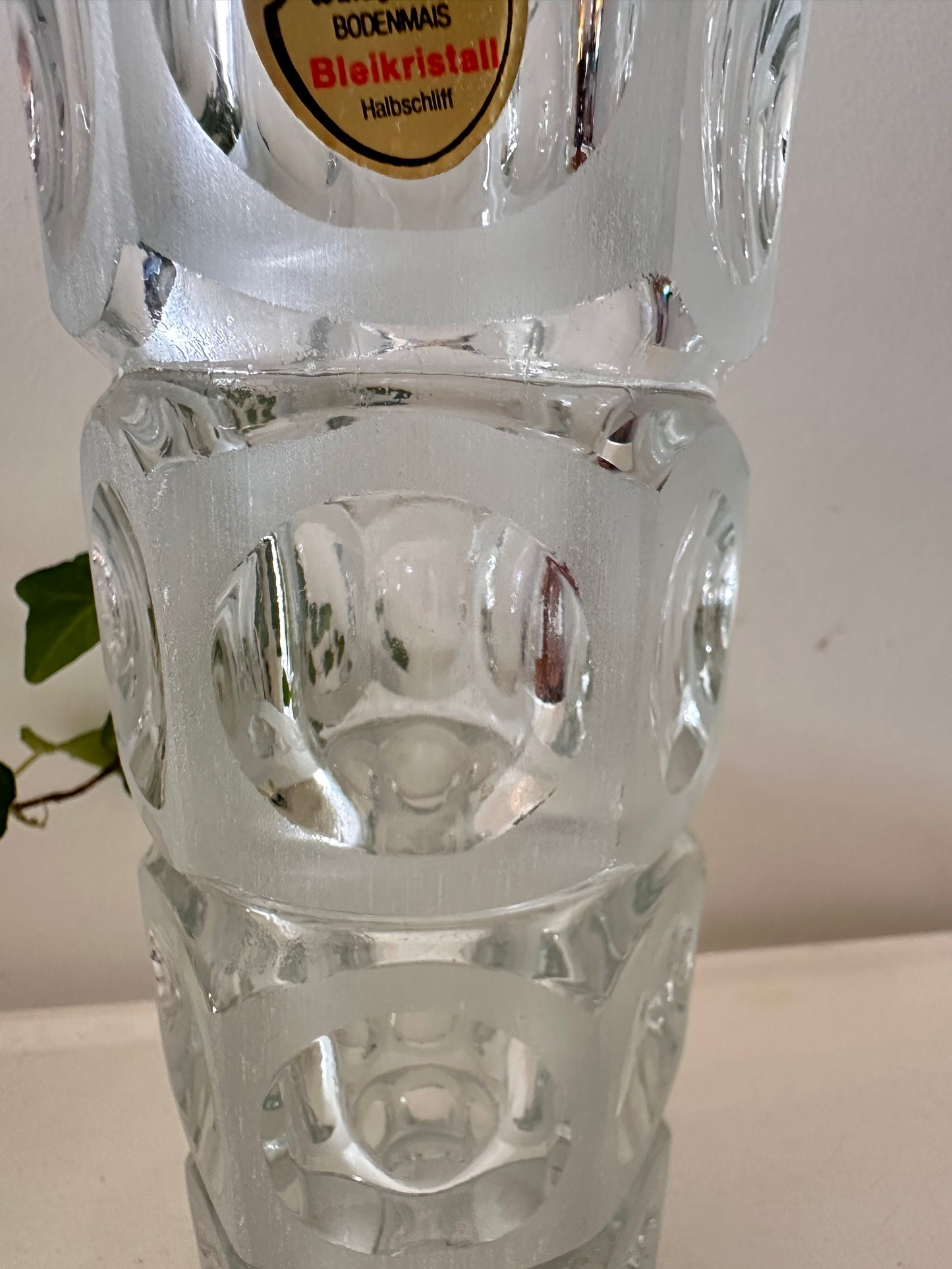 Kristallen pop art vaas gemerkt