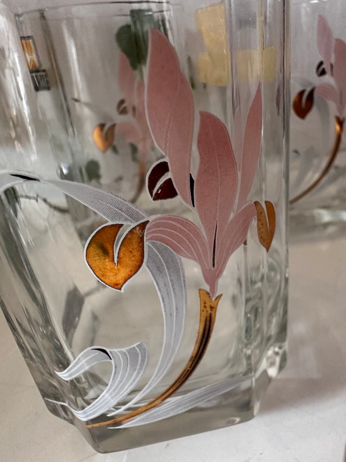 Jaren 80 kristallen glazen waterglazen whiskey glazen