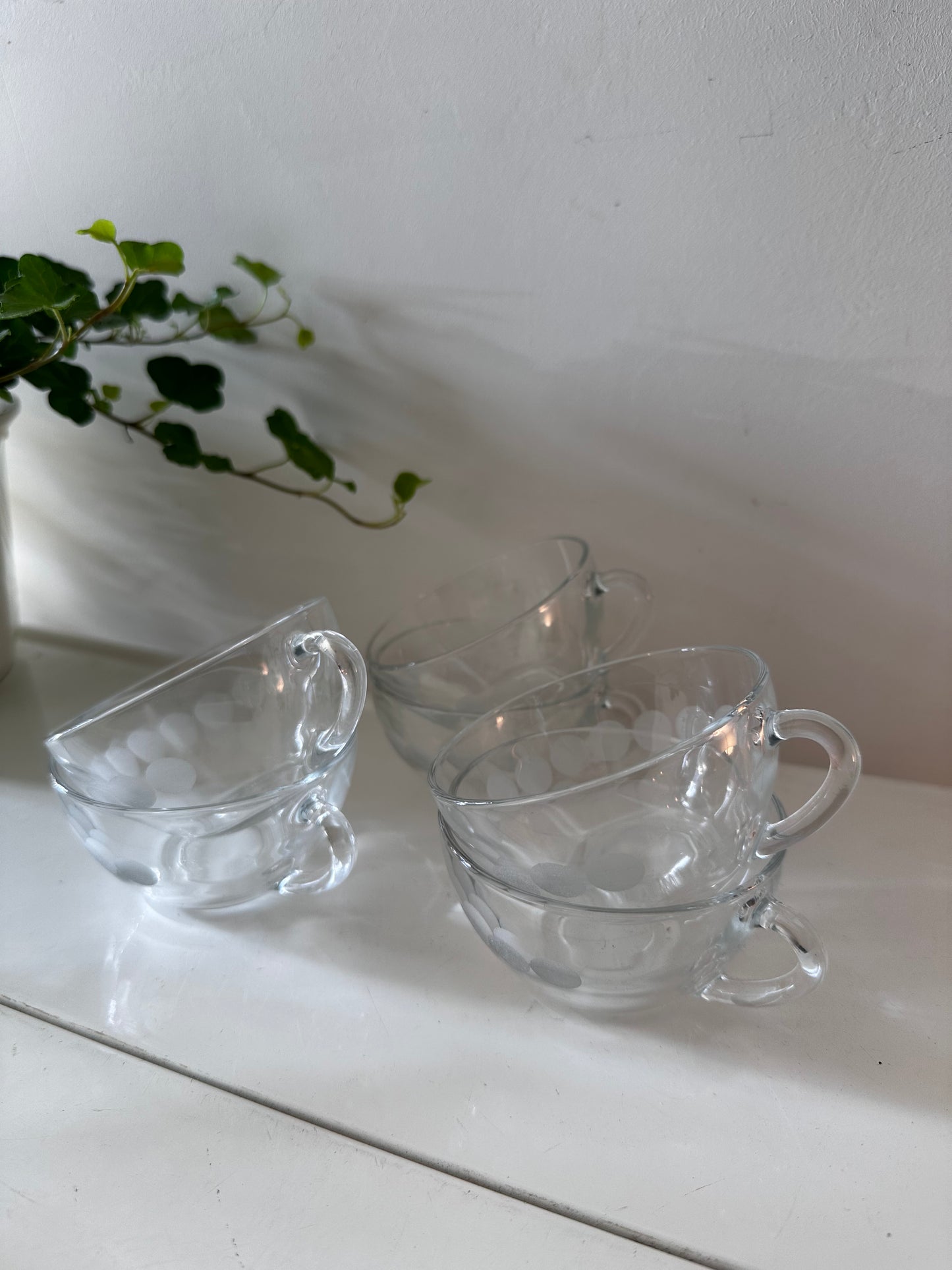 6 vintage Theeglazen bolletjes design