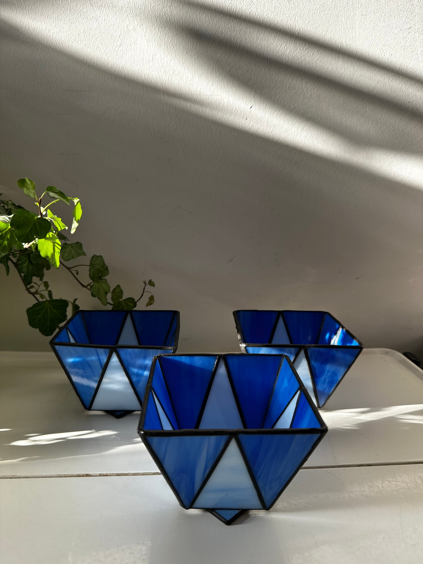 Glas in lood waxinelichthouders prijs is per stuk