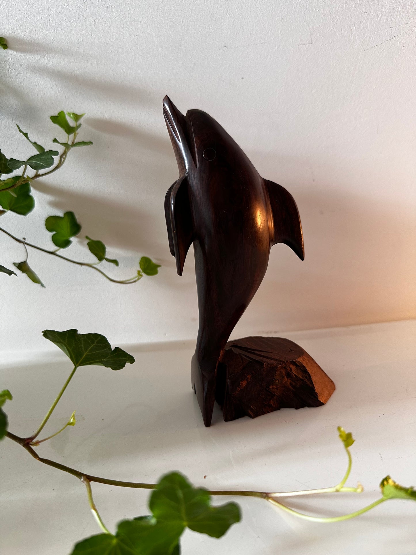 Mid Century boekensteun dolfijn vintage