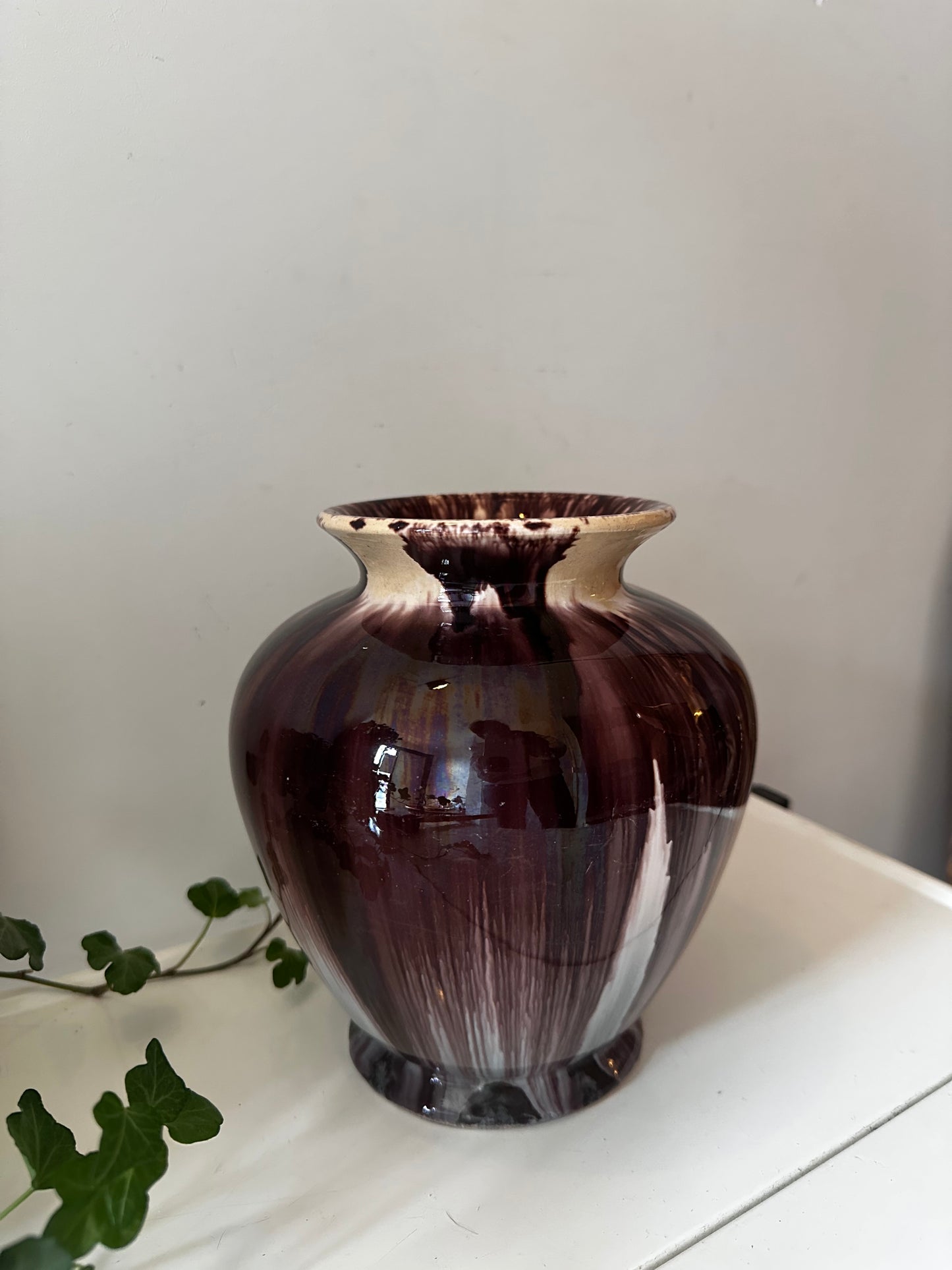 Keramiek gevlamde vaas