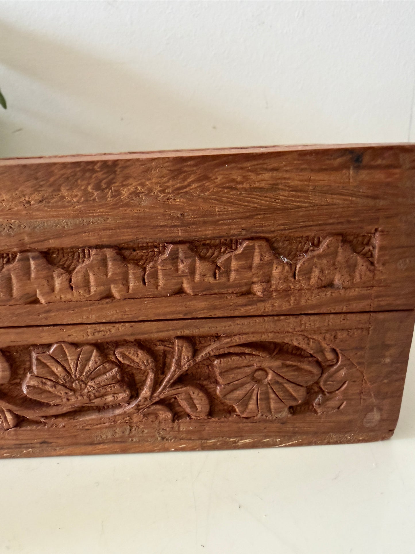 Houten bewaardoosje