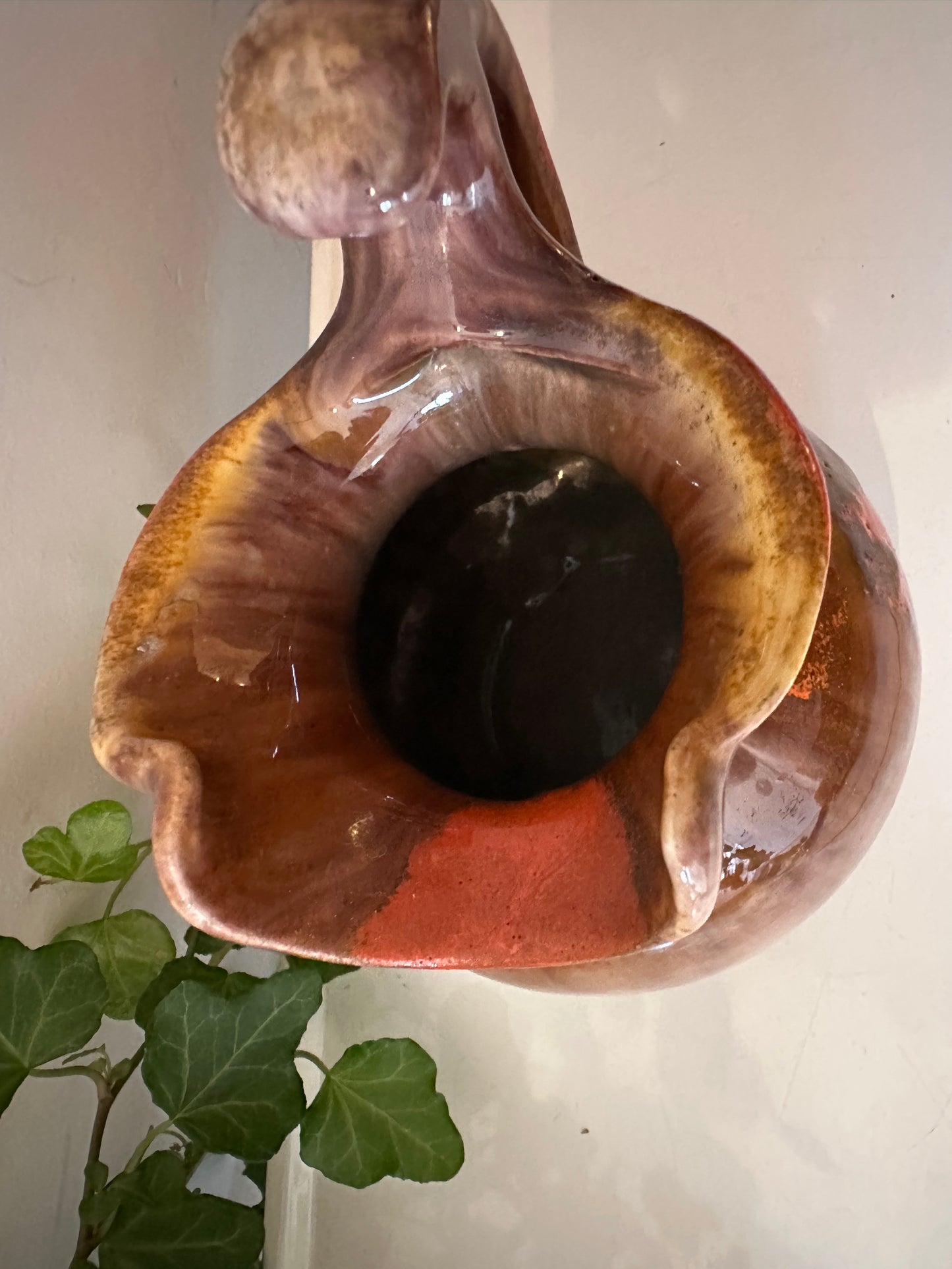 West Germany vaas oranje bruin