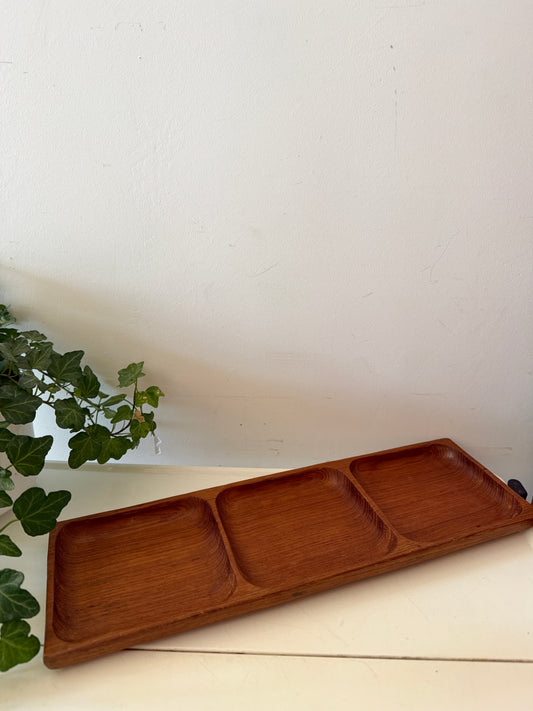 Mid Century teak houten Serveerschaal