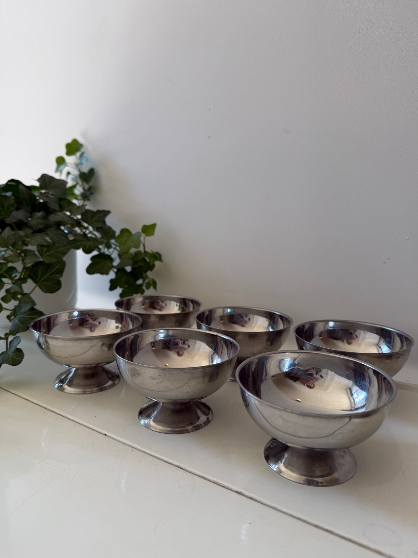 Set van 6 chrome ijscoupes