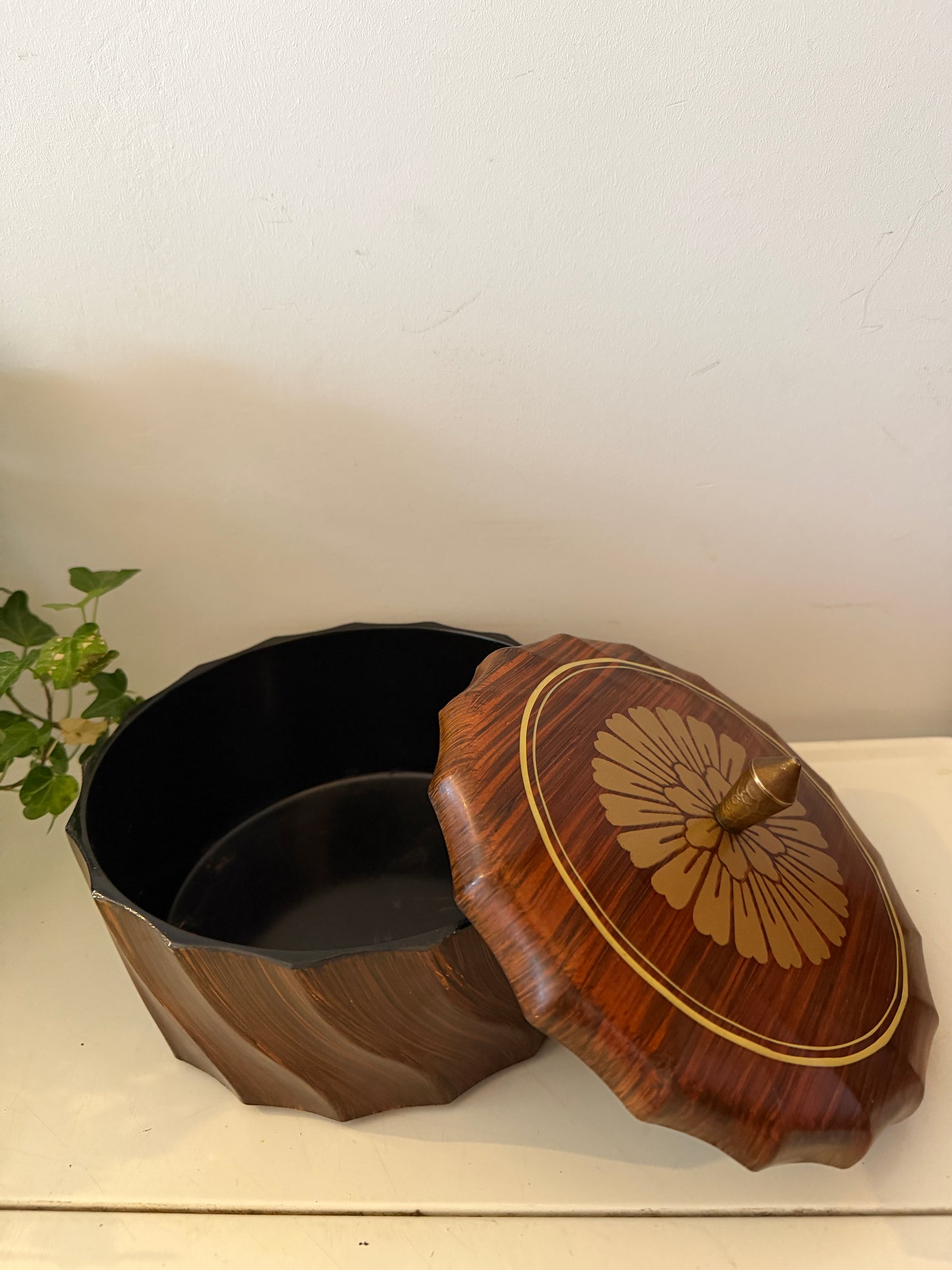 Kunststof koektrommel met houtlook