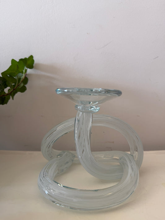 Infinity knot waxinelicht kandelaar Murano