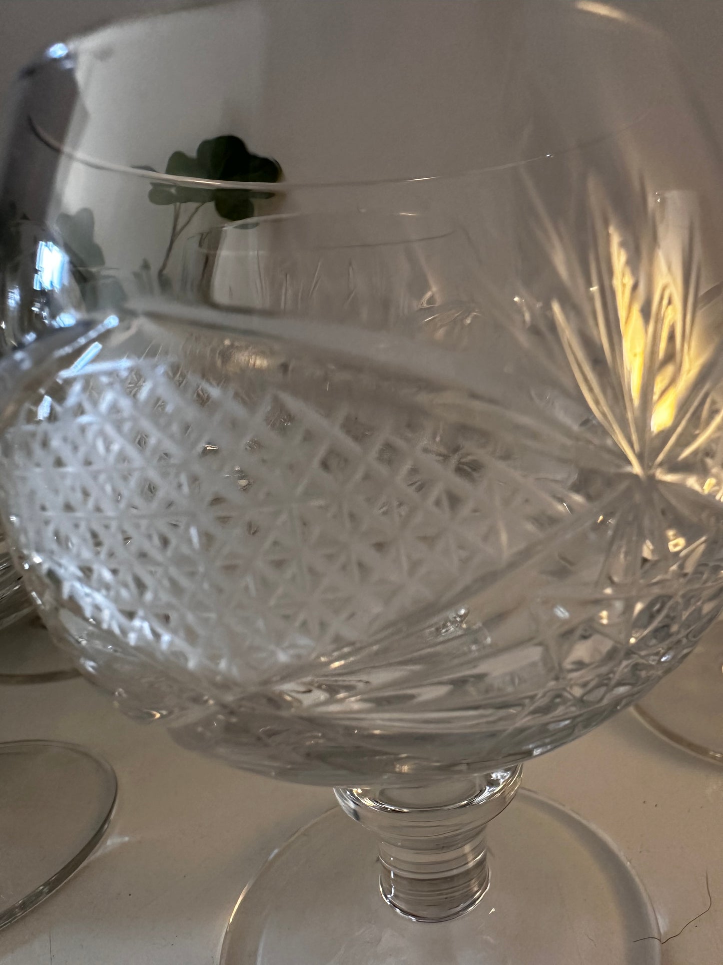 Set van 5 kristallen cognac glazen