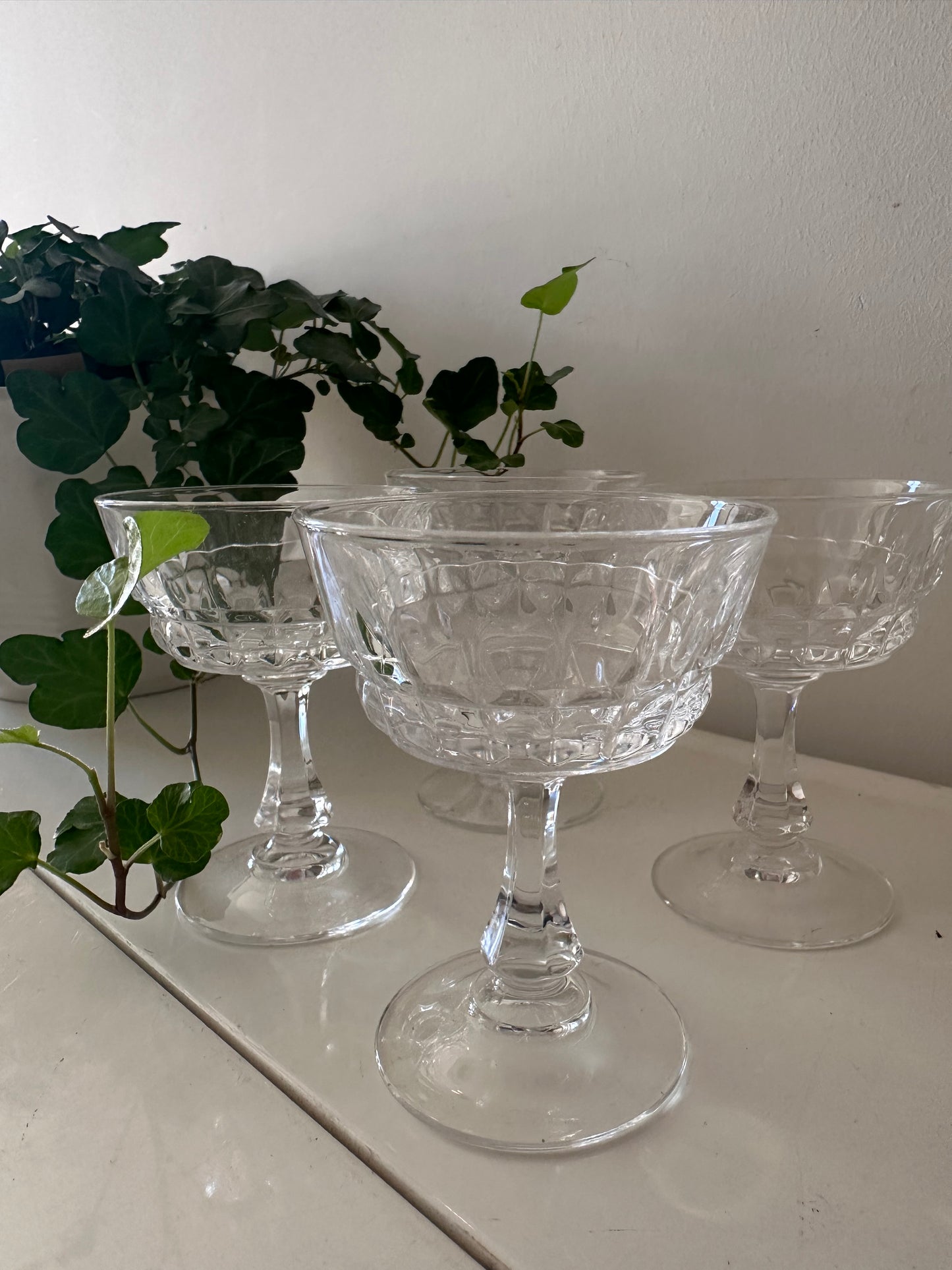 Set van 4 vintage likeurglaasjes