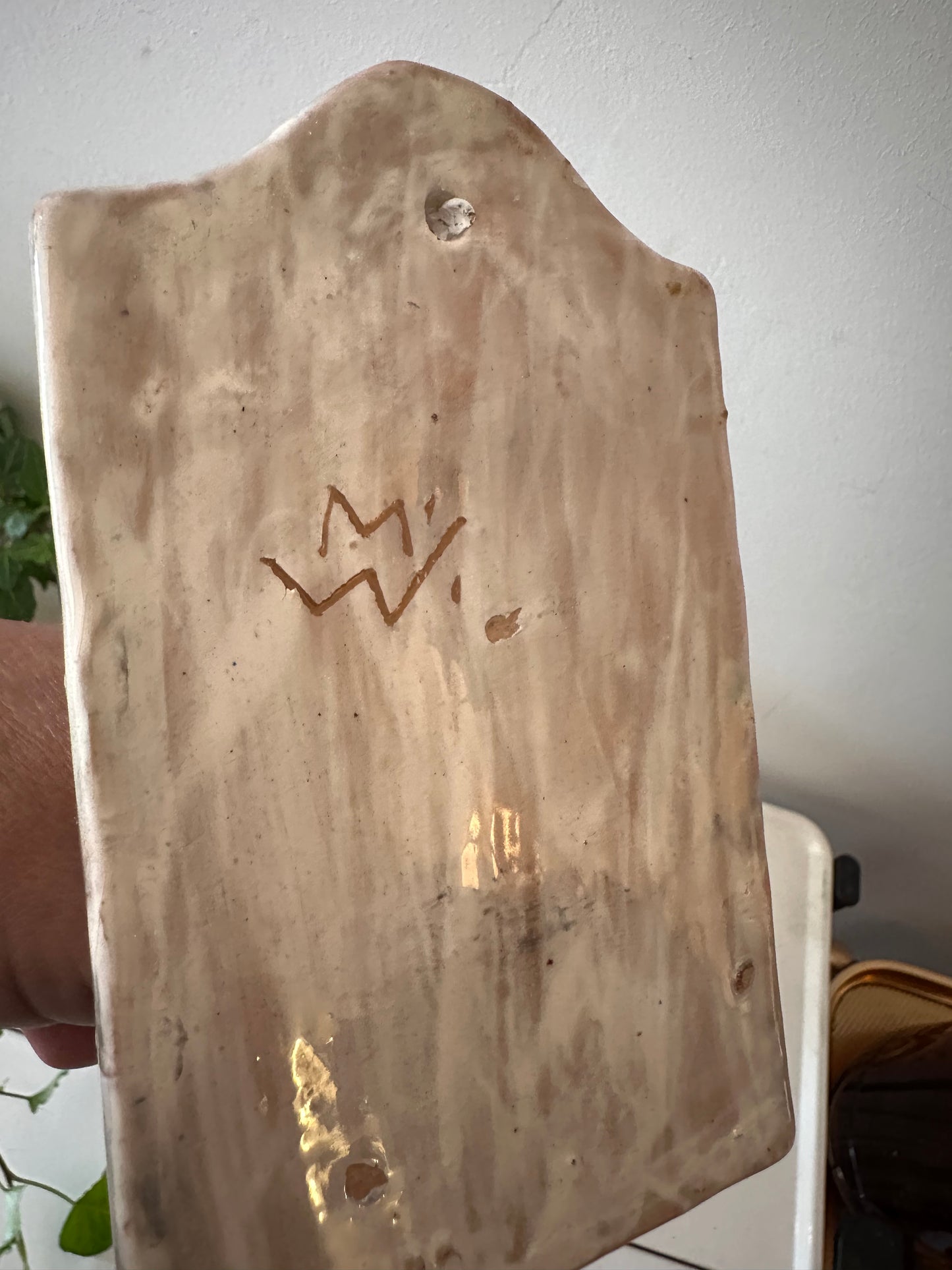 Keramieken wandkandelaar vintage